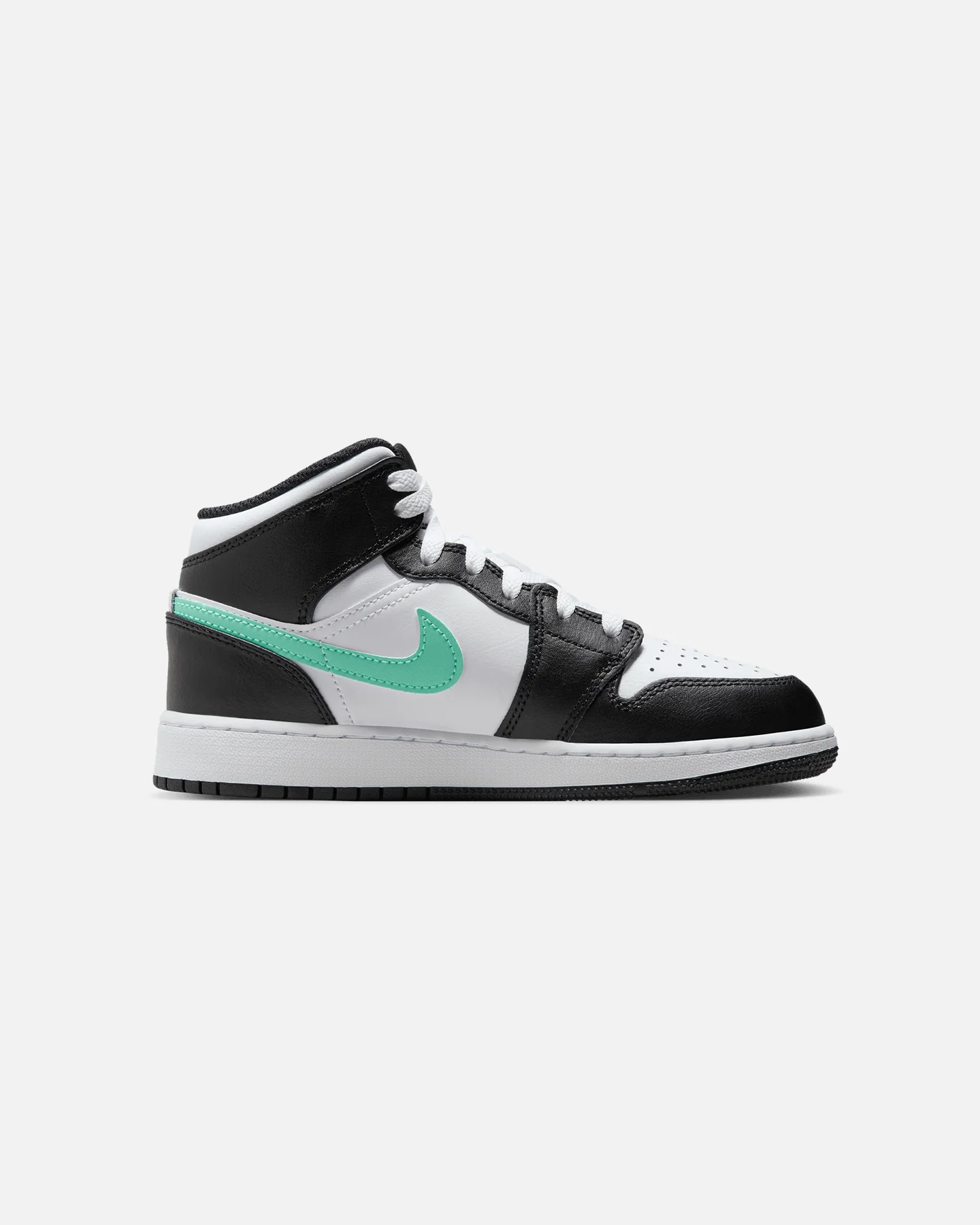 Jordan Kids' Air Jordan 1 Mid (GS) White/Green Glow - Image 4
