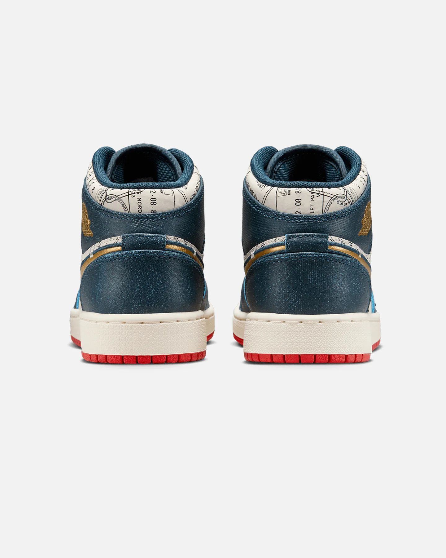 Jordan Kids' Air Jordan 1 Mid SE "Take Flight" (GS) Armoury Navy/Metallic Gold - Image 3