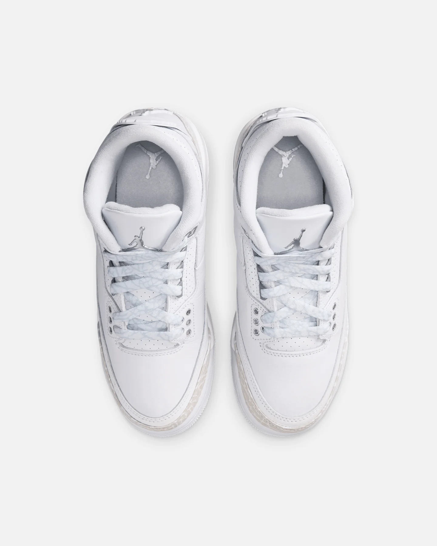 Jordan Kids' Air Jordan 3 Retro "Pure Money" (GS) White/Silver - Image 7