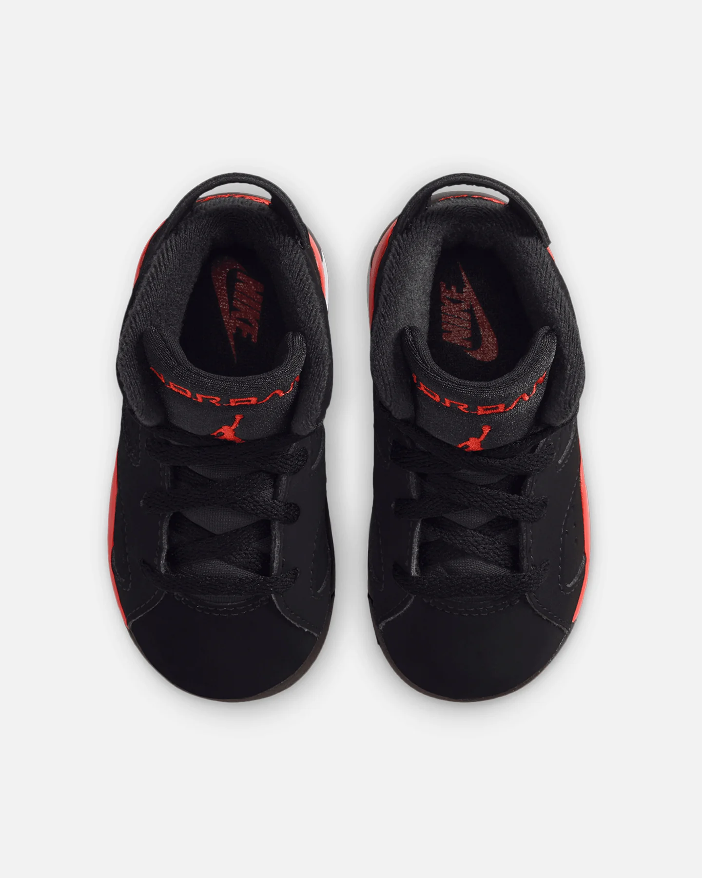 Jordan Kids' Air Jordan 6 Retro "Infrared Salesman" (TD) Black/Lt Crimson - Image 7