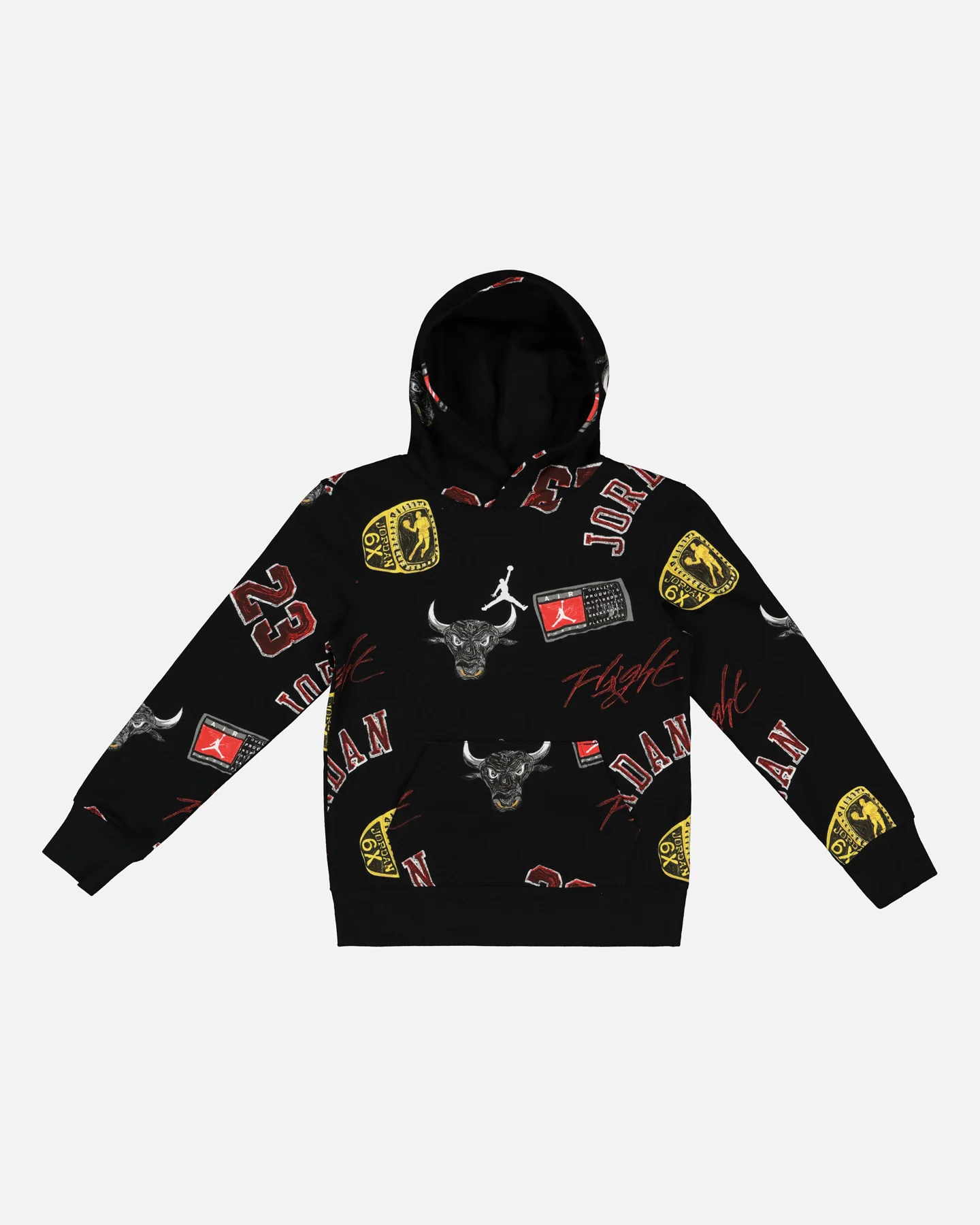 Jordan Kids' Essentials AOP Pullover Hoodie Black - Image 3