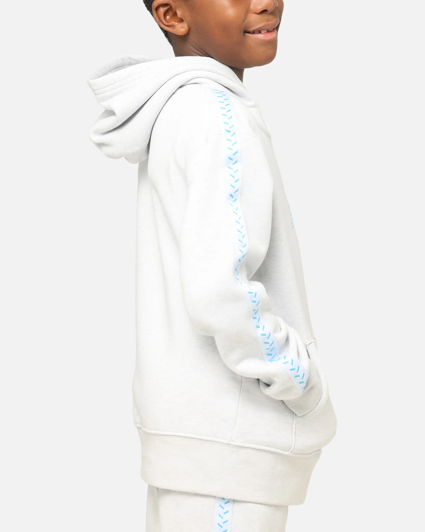 Jordan Kids' Flight MVP Fleece Pullover Hoodie Pure Platinum - Image 3