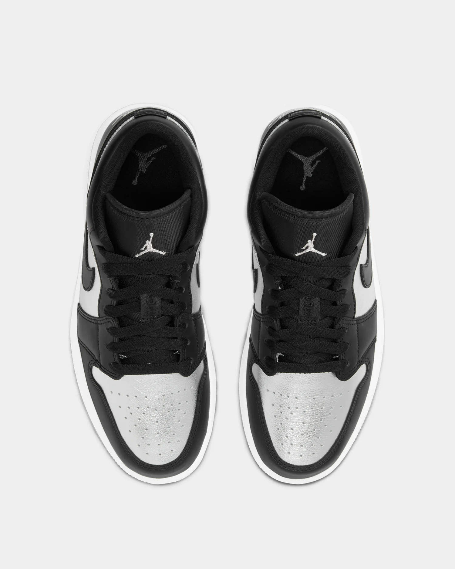 Jordan Women's Air Jordan 1 Low SE "Silver Toe" Black/Metallic Silver/White - Image 7