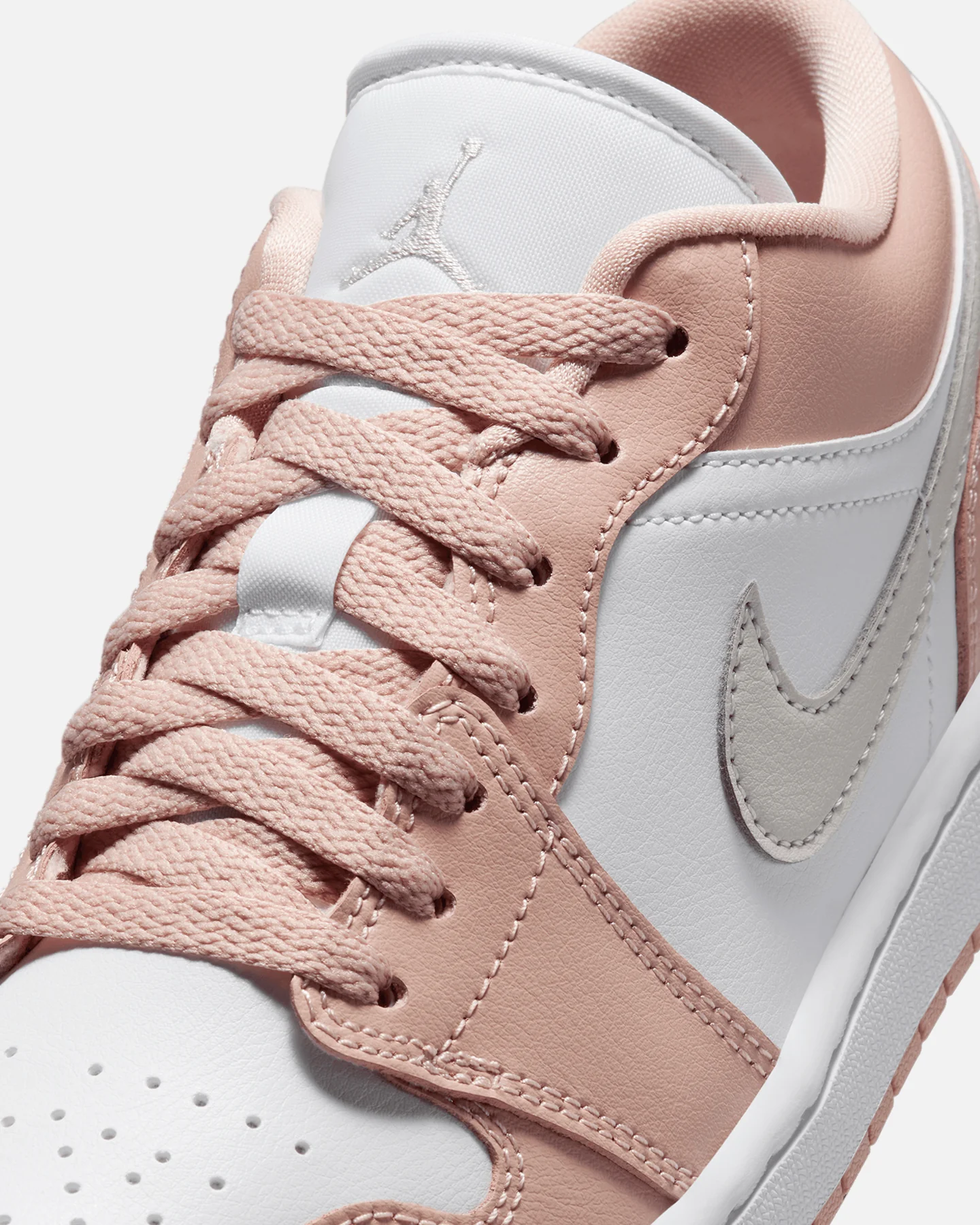 Jordan Women's Air Jordan 1 Low "Particle Beige" White/Light Bronze - Image 6