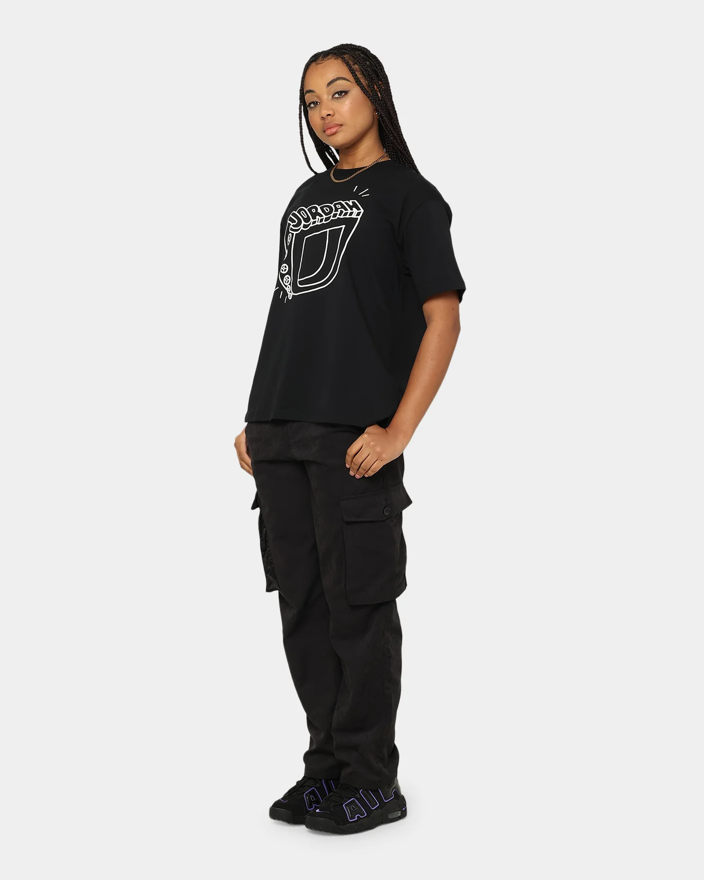 Jordan Women's Artist Series Graphic T-Shirt Black - Image 2