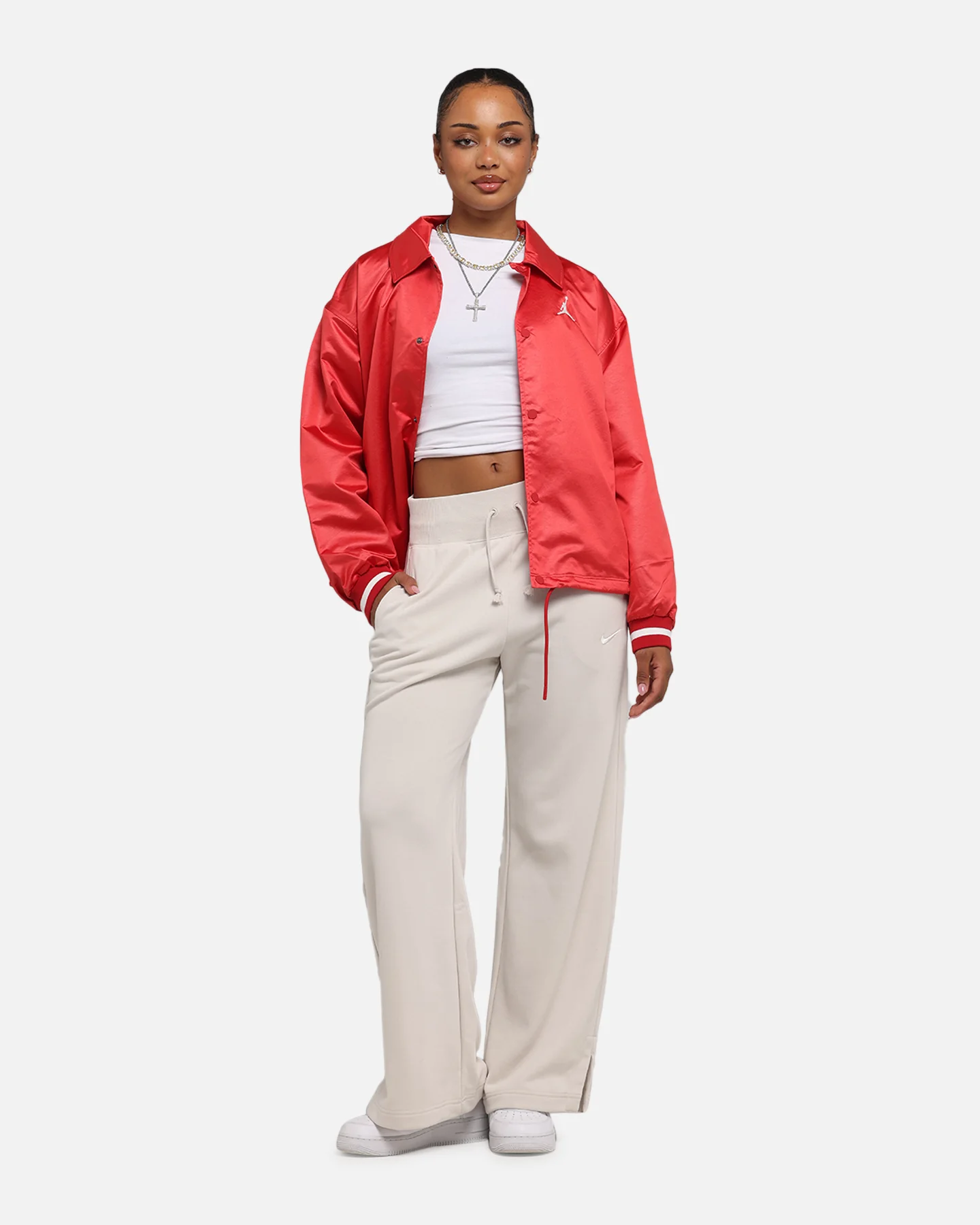 Jordan Women's Coaches Jacket Varsity Red - Image 4