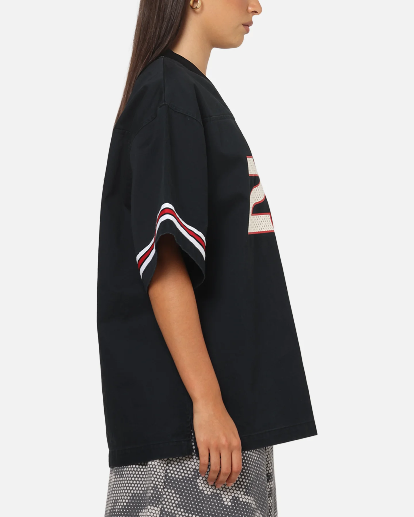Jordan Women's Flight Woven Jersey Top Black - Image 4