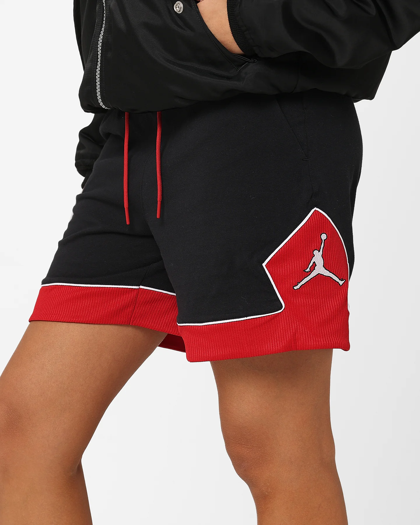 Jordan Women's Lightweight Diamond Shorts Black/Gym Red/White - Image 4