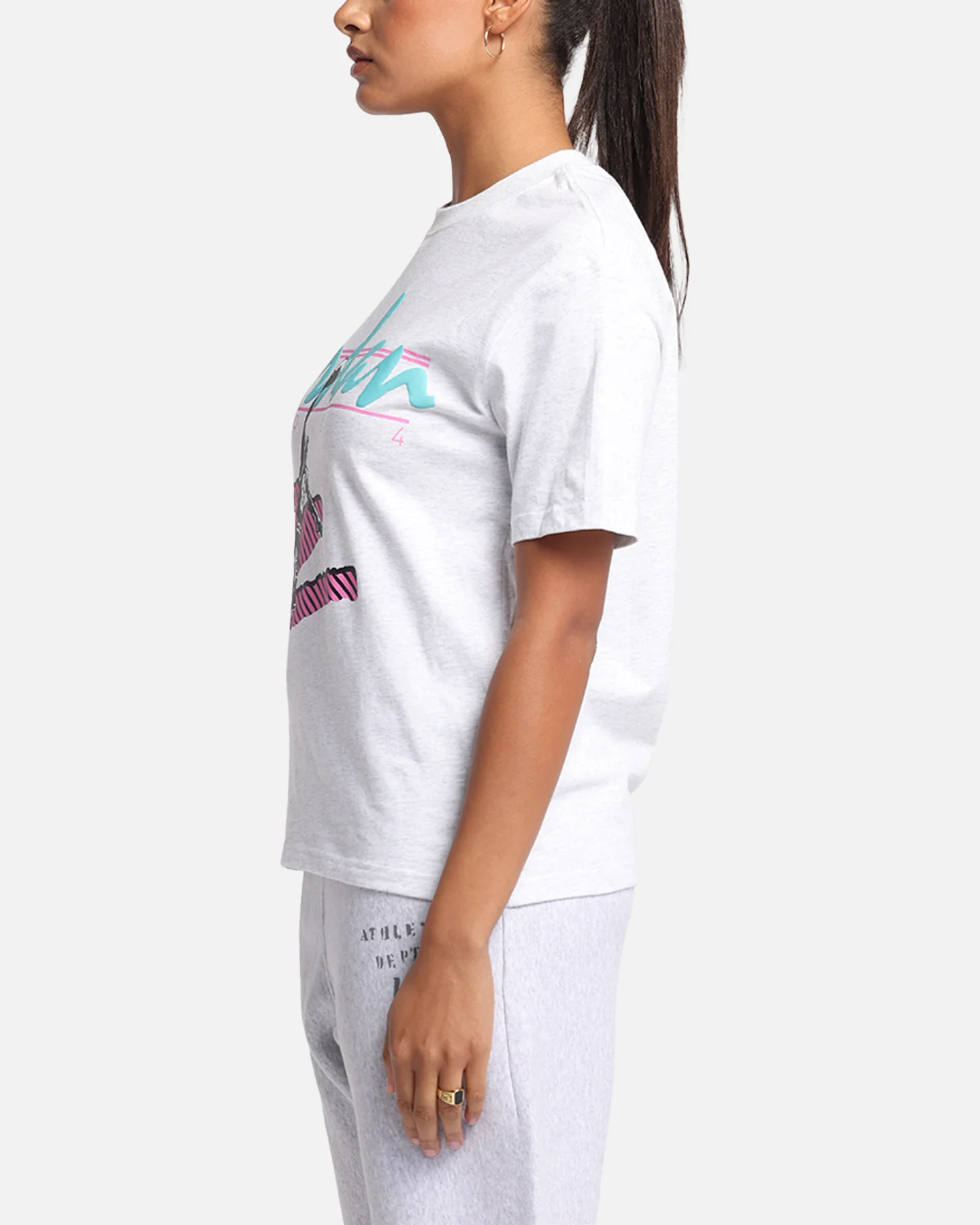 Jordan Women's MVP Graphic T-Shirt Birch Heather - Image 5