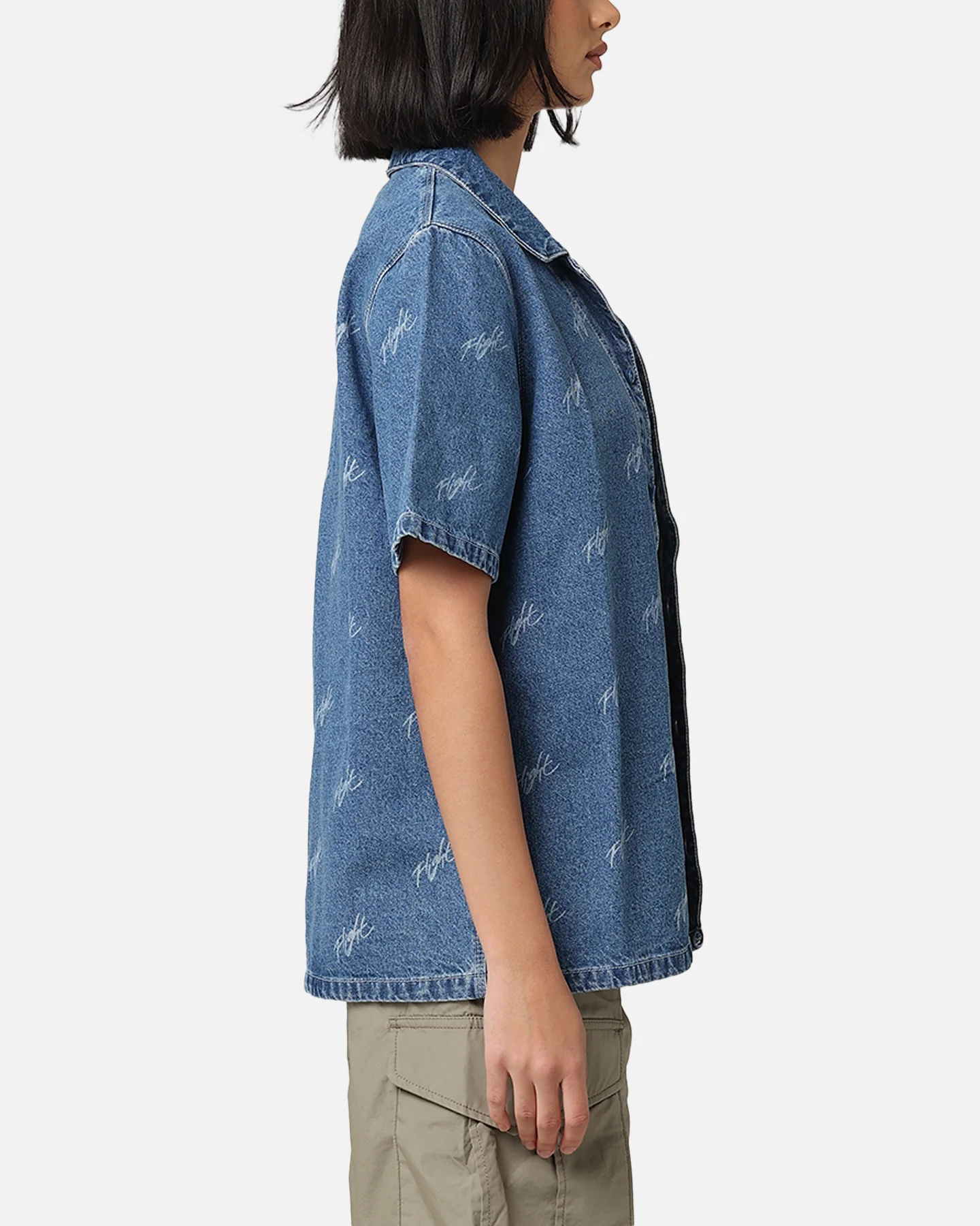 Jordan Women's Woven Denim Top Stone Blue - Image 4