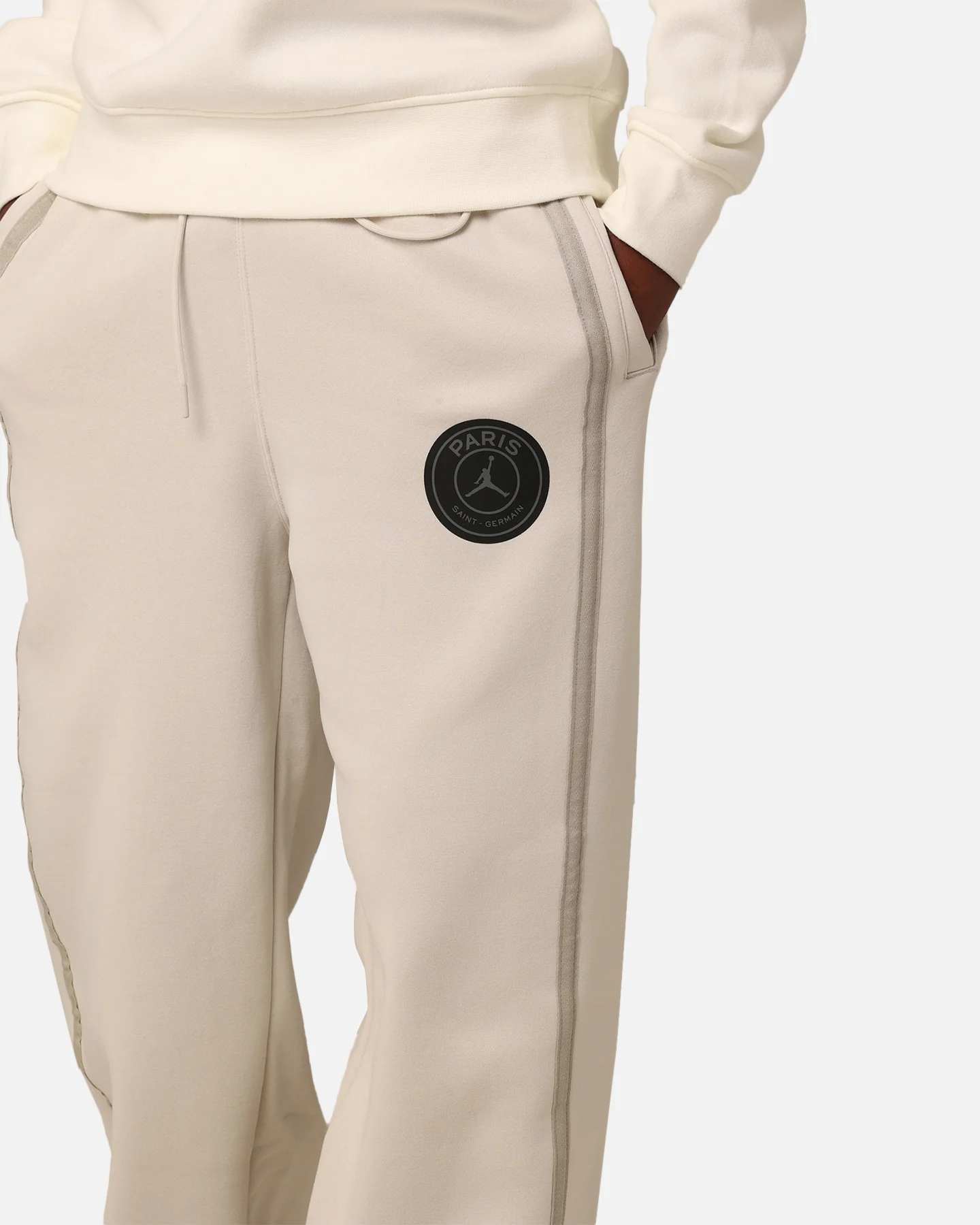 Jordan X Paris Saint-Germain Fleece Pants Light Bone/Black - Image 3