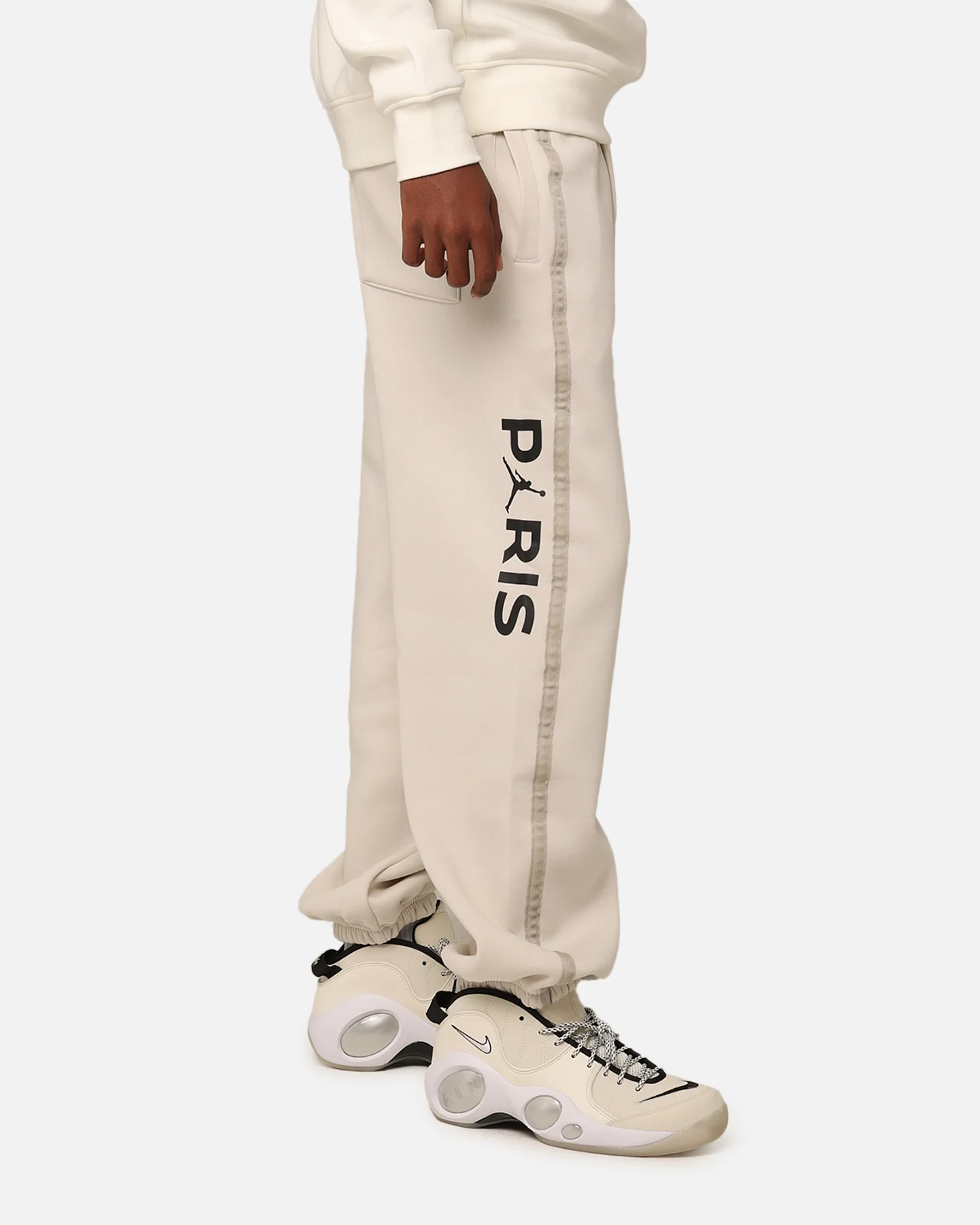 Jordan X Paris Saint-Germain Fleece Pants Light Bone/Black - Image 5