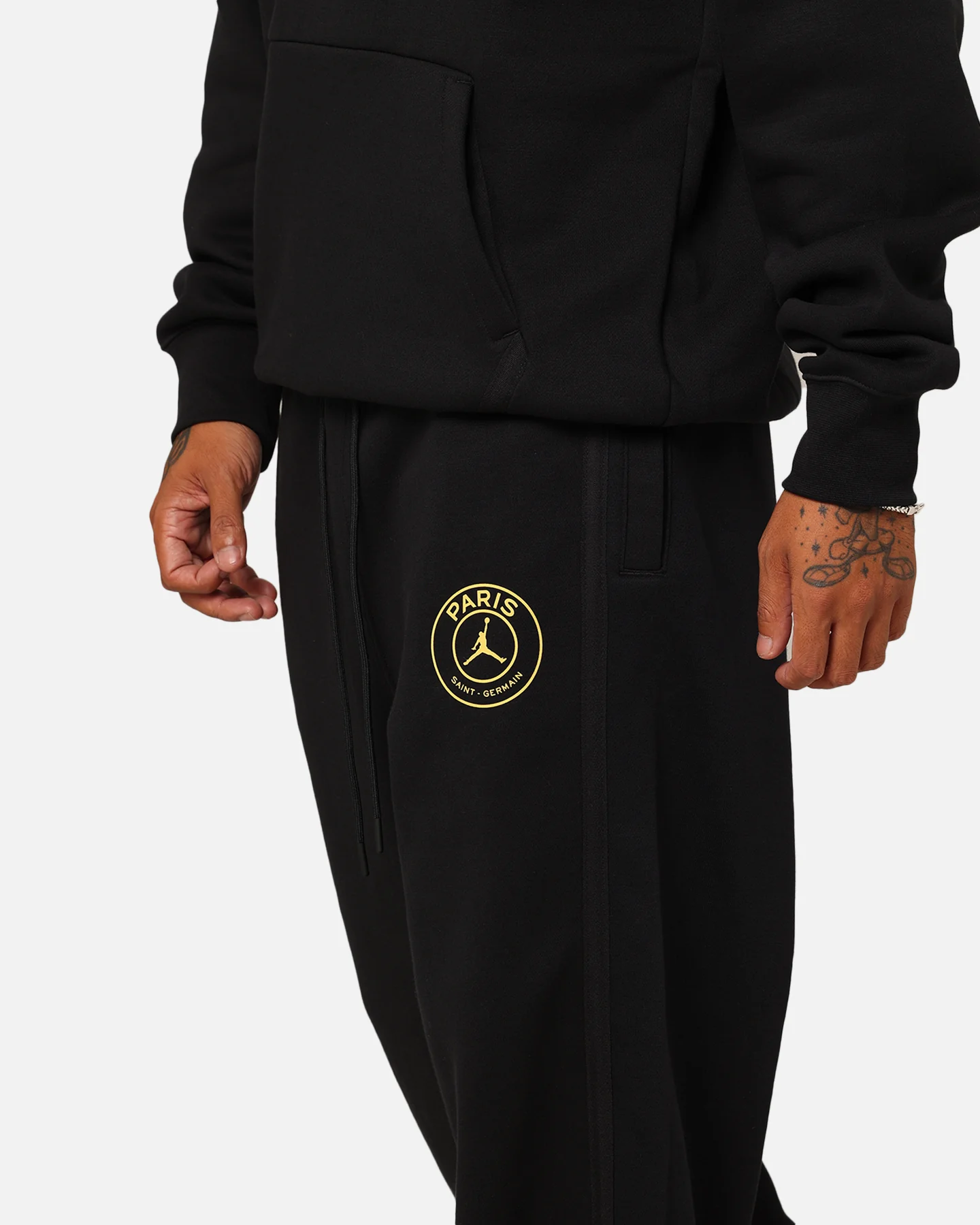 Jordan X Paris Saint-Germain Harbour Fleece Pants Black/Cargo Khaki - Image 4