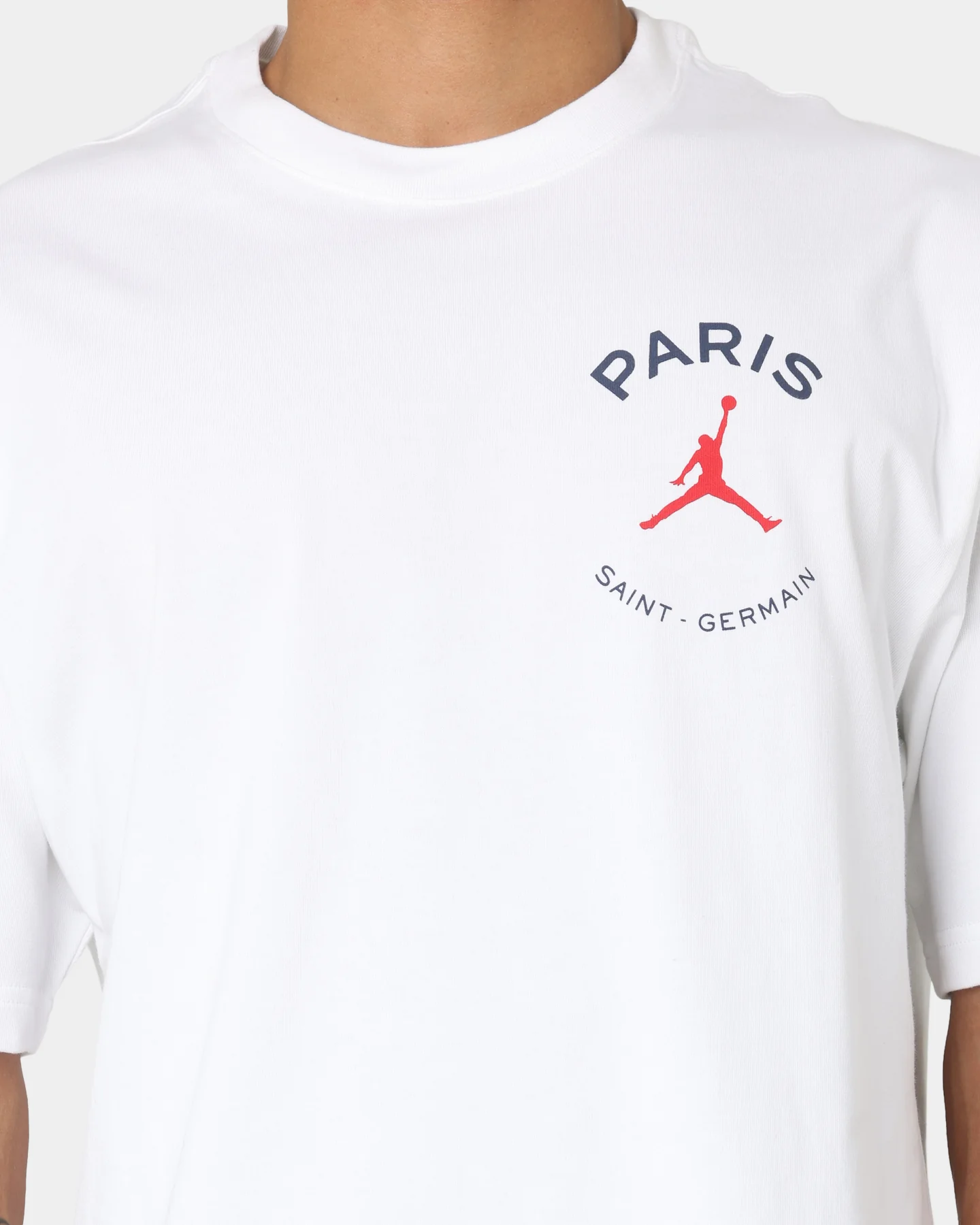 Jordan X Paris Saint-Germain Logo T-Shirt White - Image 3