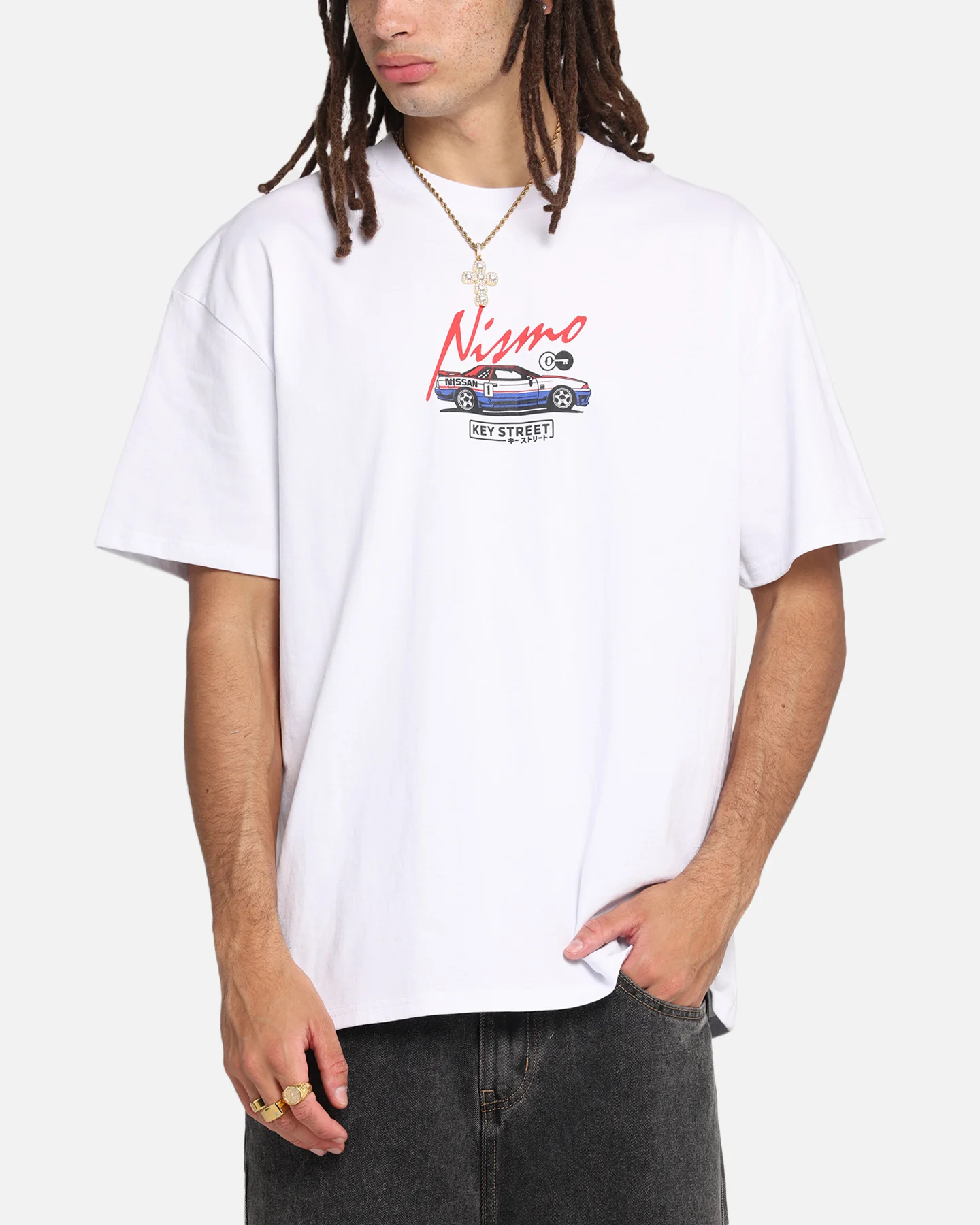 Key Street Bathurst Pits T-Shirt White - Image 8