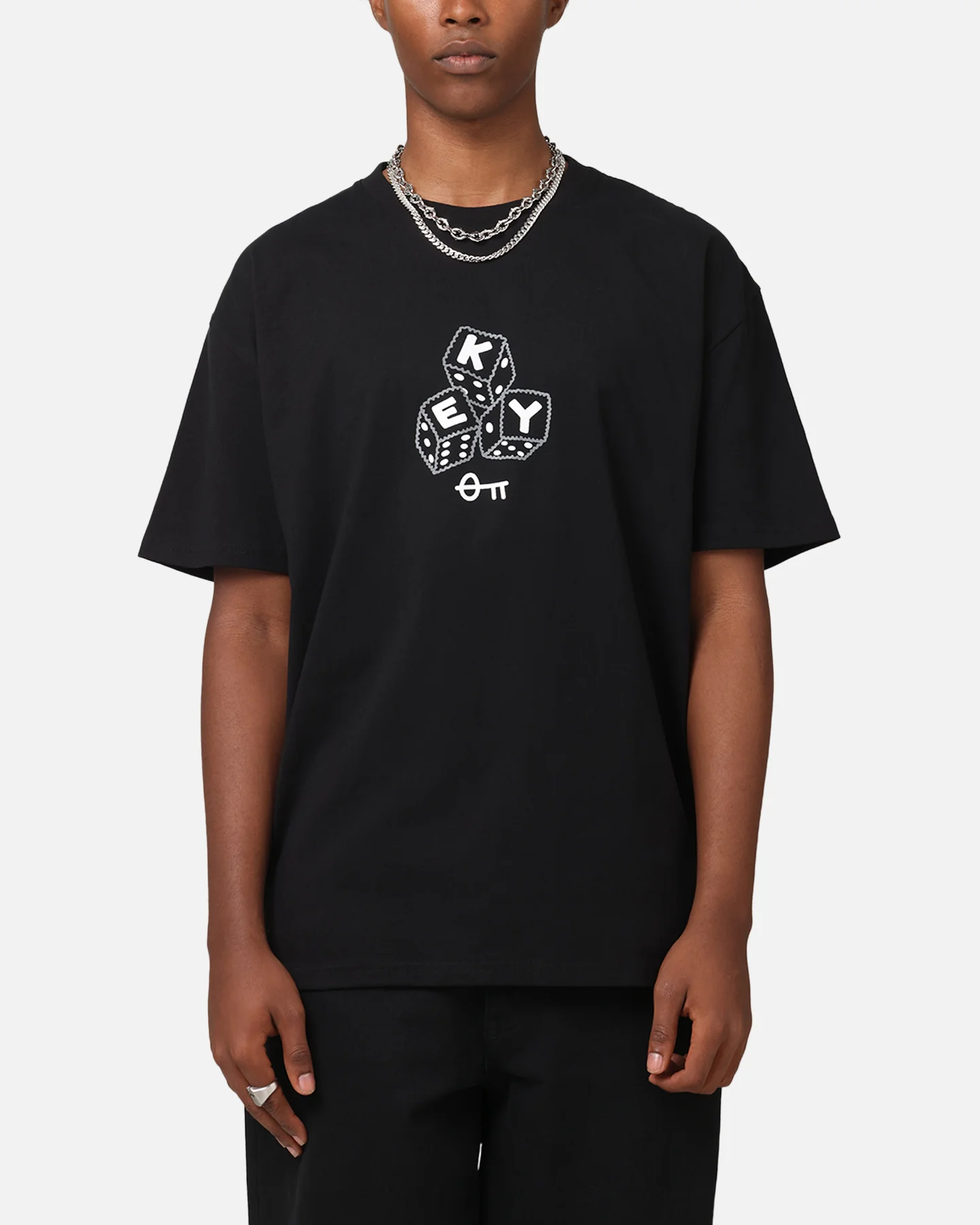 Key Street Dice Vintage T-Shirt Black - Image 2