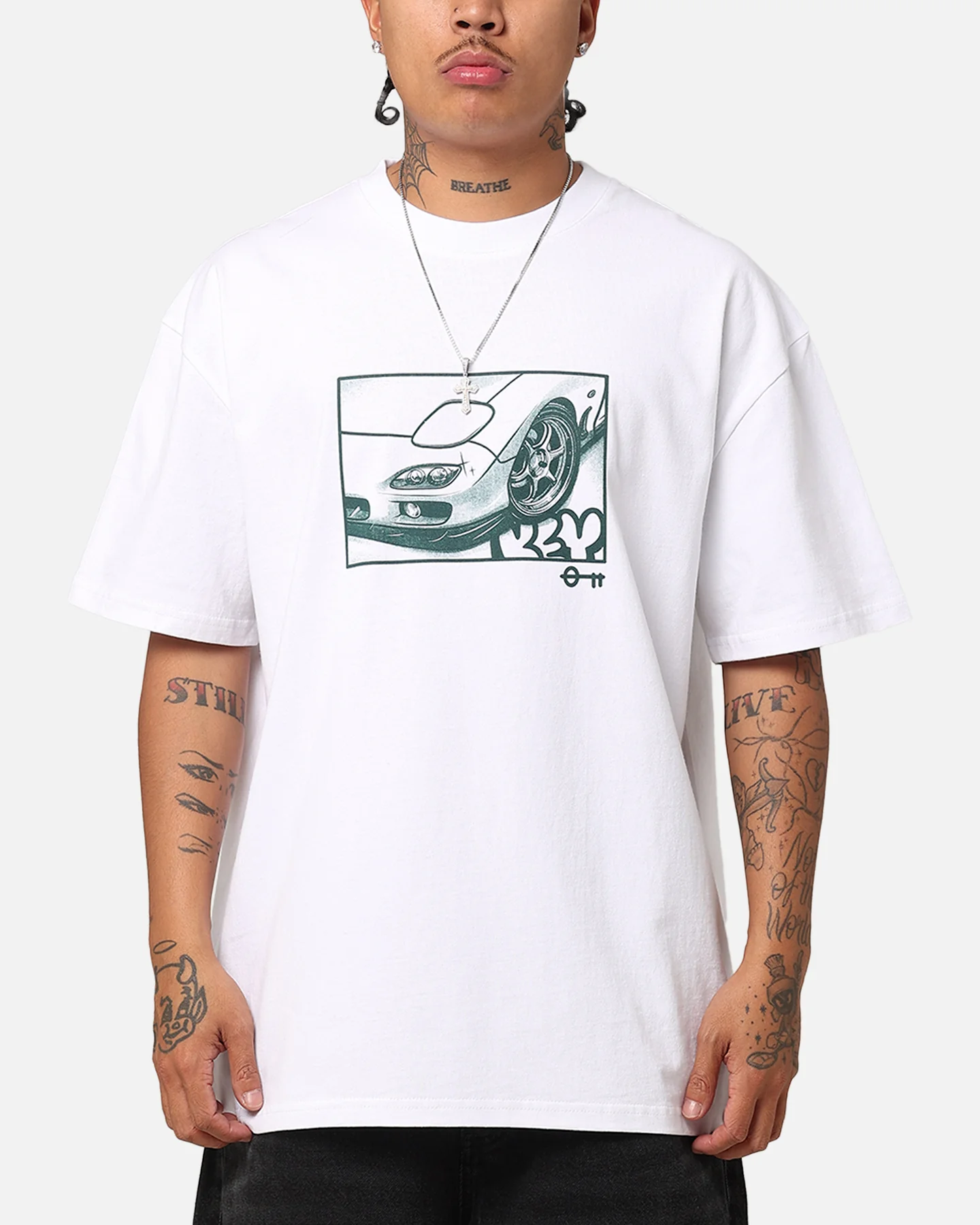 Key Street Halftone Heavy T-Shirt White - Image 2