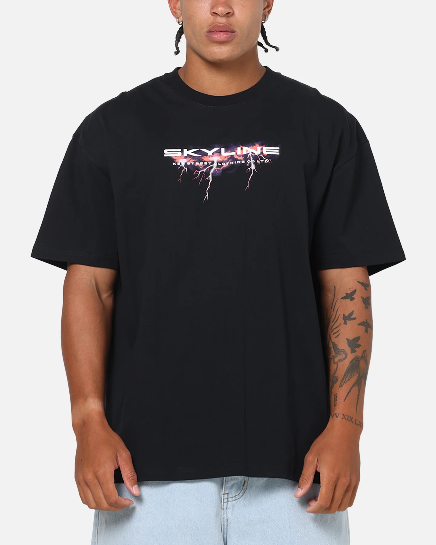 Key Street R32 Storm Heavy T-Shirt Black - Image 2