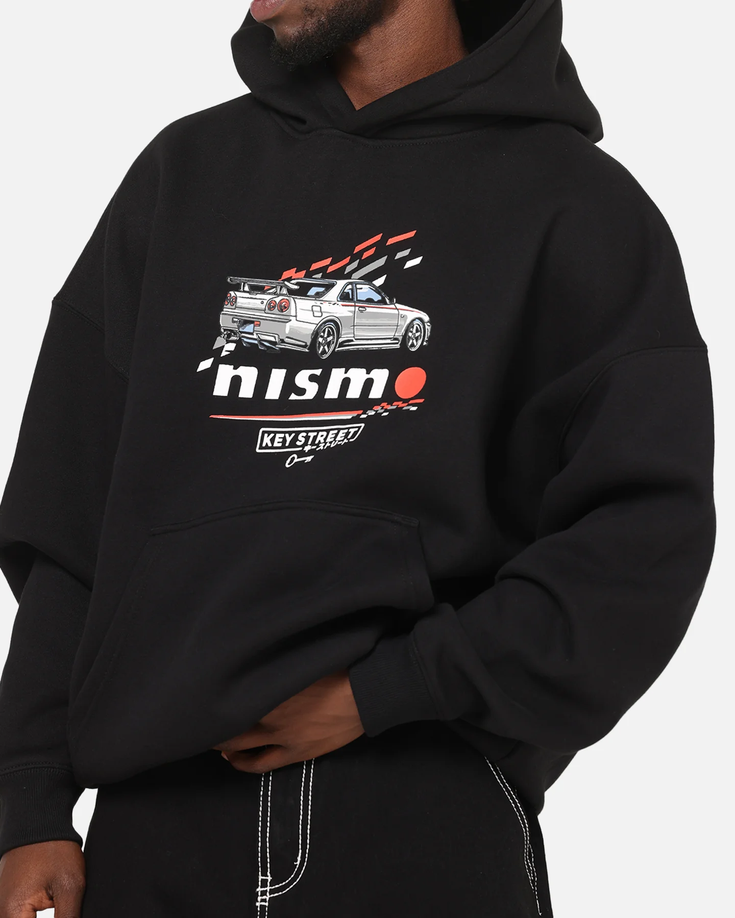 Key Street R34 GTR Premium Hoodie Black - Image 7