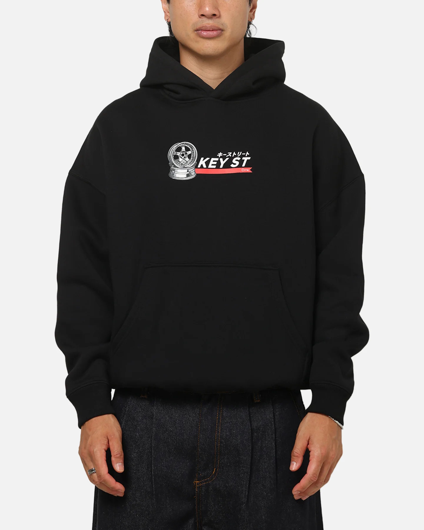 Key Street Wheels Hoodie Black - Image 2
