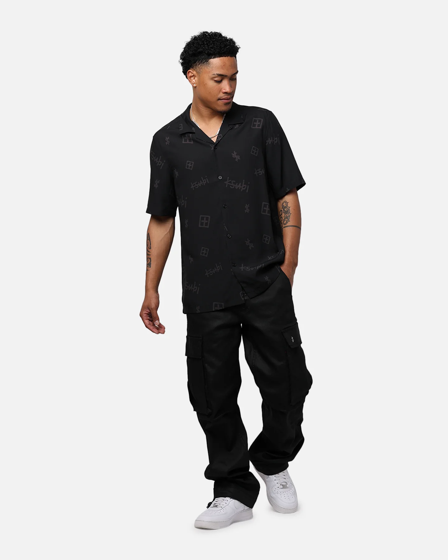Ksubi Fugitive Cargo Waxed Jeans Black - Image 2
