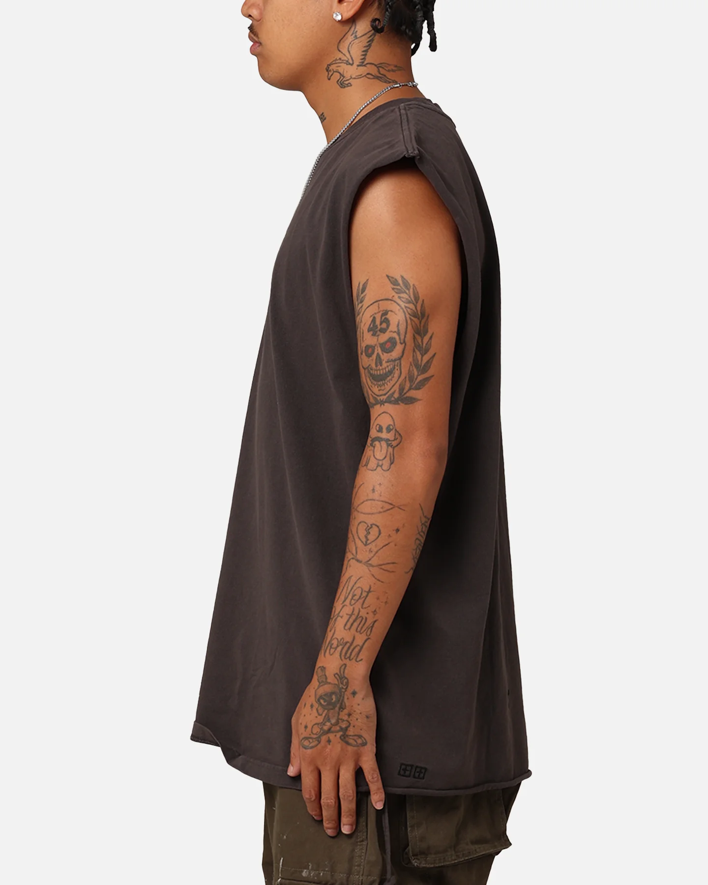 Ksubi Slash Biggie Muscle T-Shirt Faded Black - Image 5