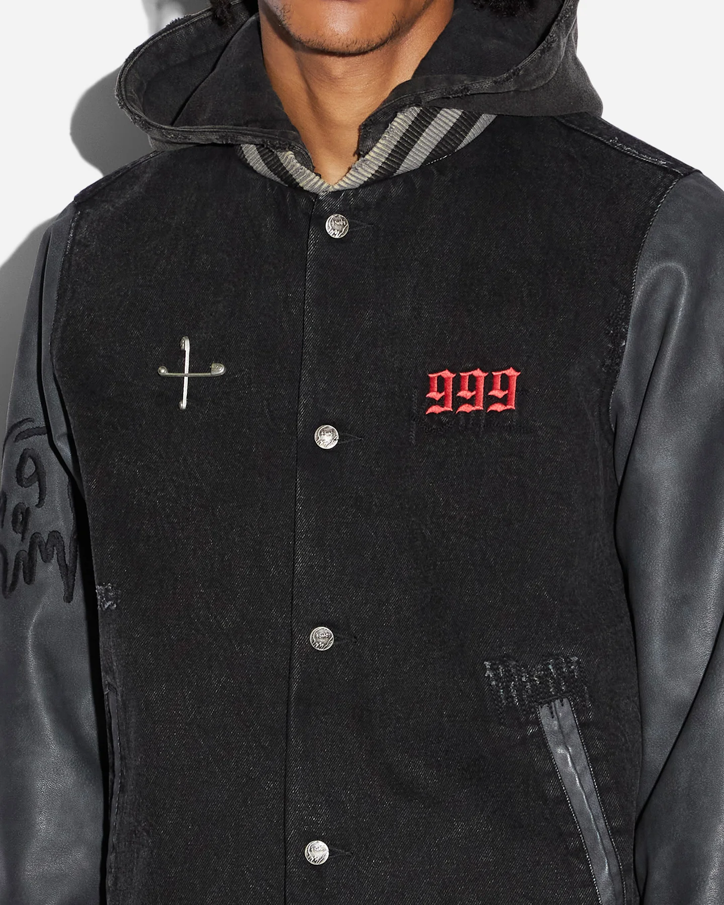 Ksubi X Juice Wrld 999 Kollage Jacket Black - Image 4