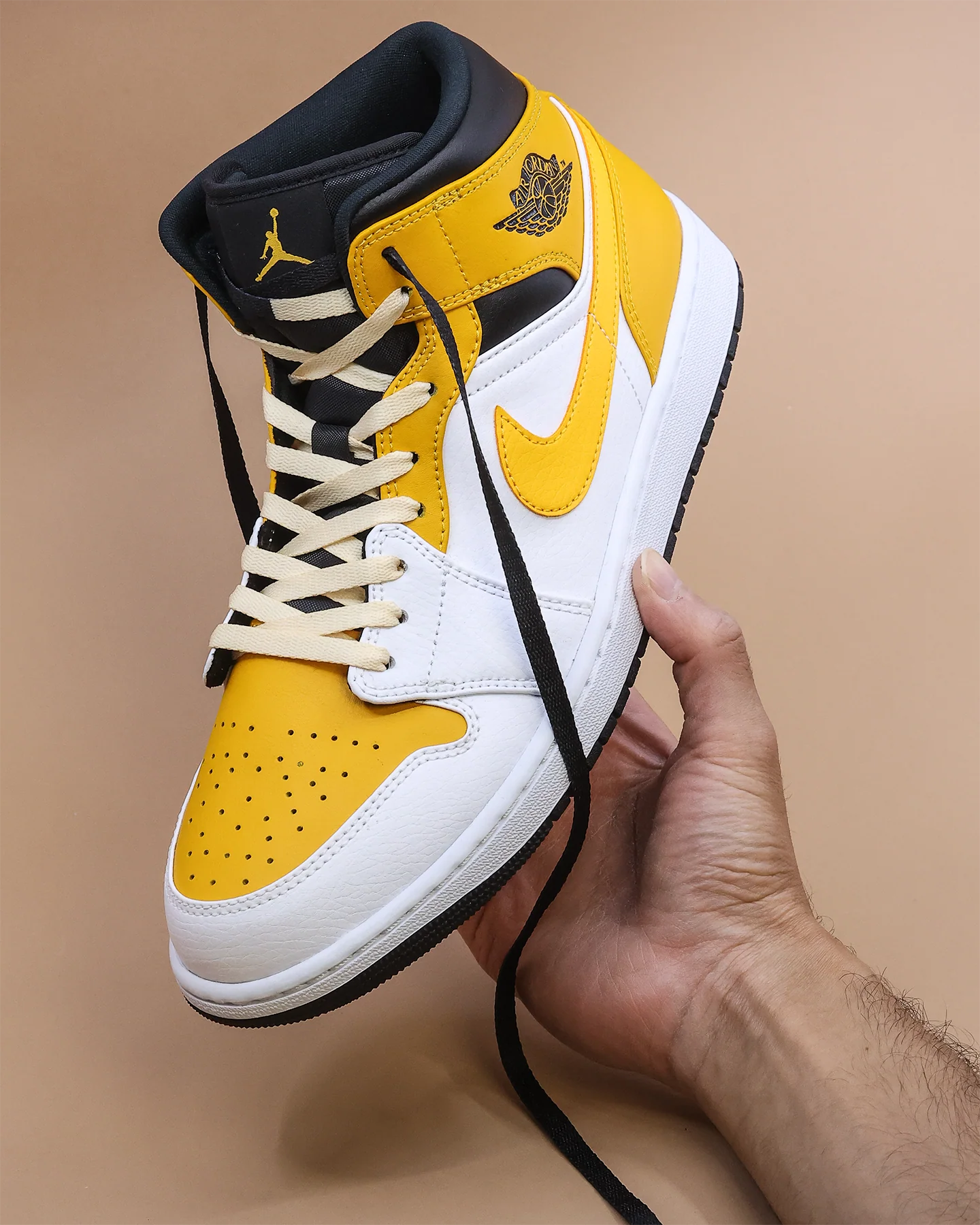 Lacespace Jordan Two Tone Laces Light Black/Beige - Image 5