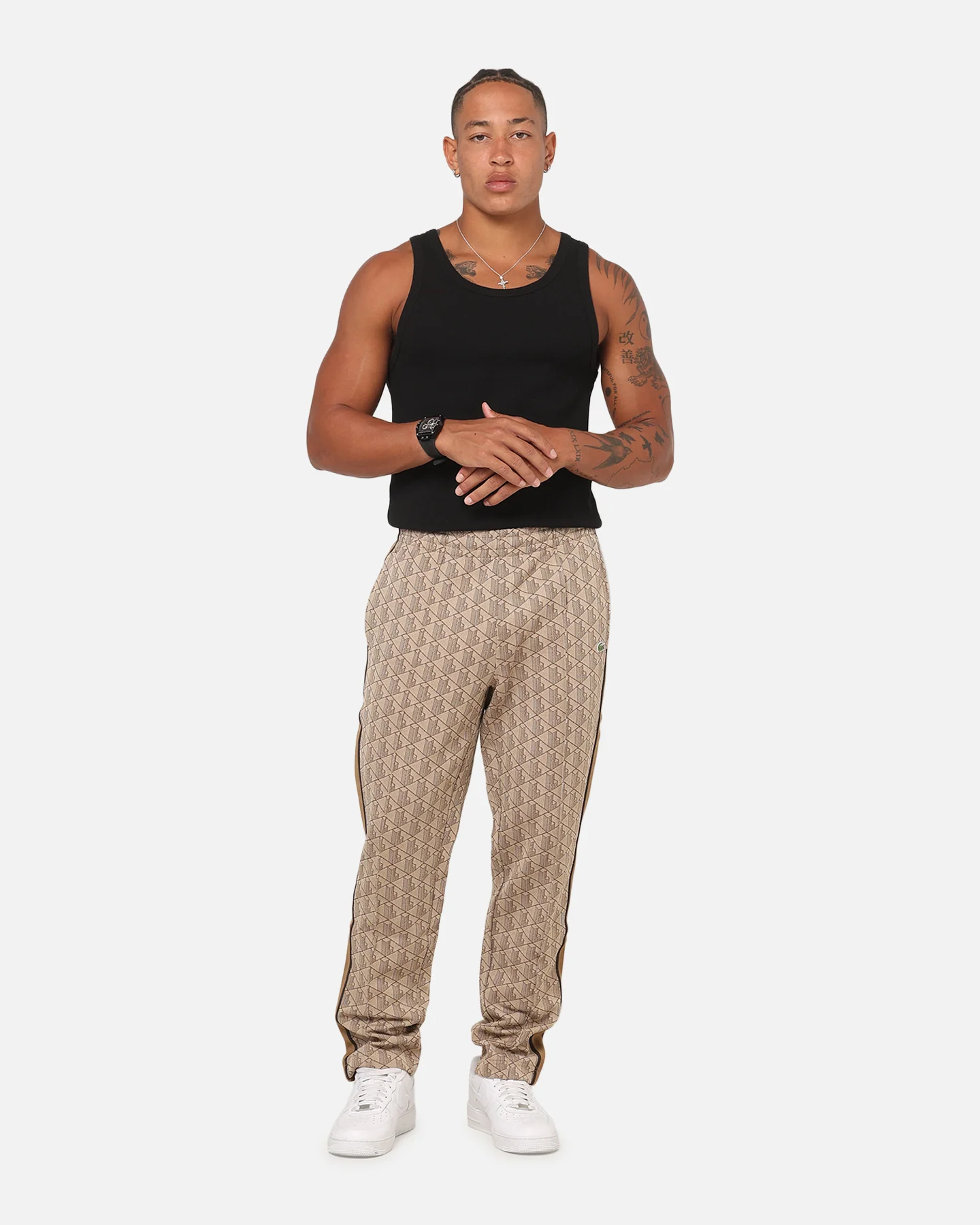 Lacoste Monogram Track Pants Croissant/Cookie - Image 2