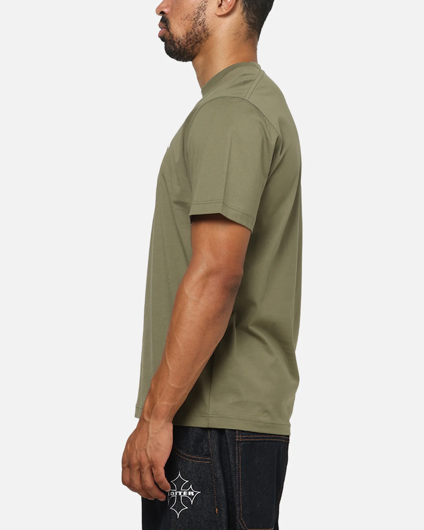 Lacoste Soft Branding Croc Logo T-Shirt Olive - Image 5