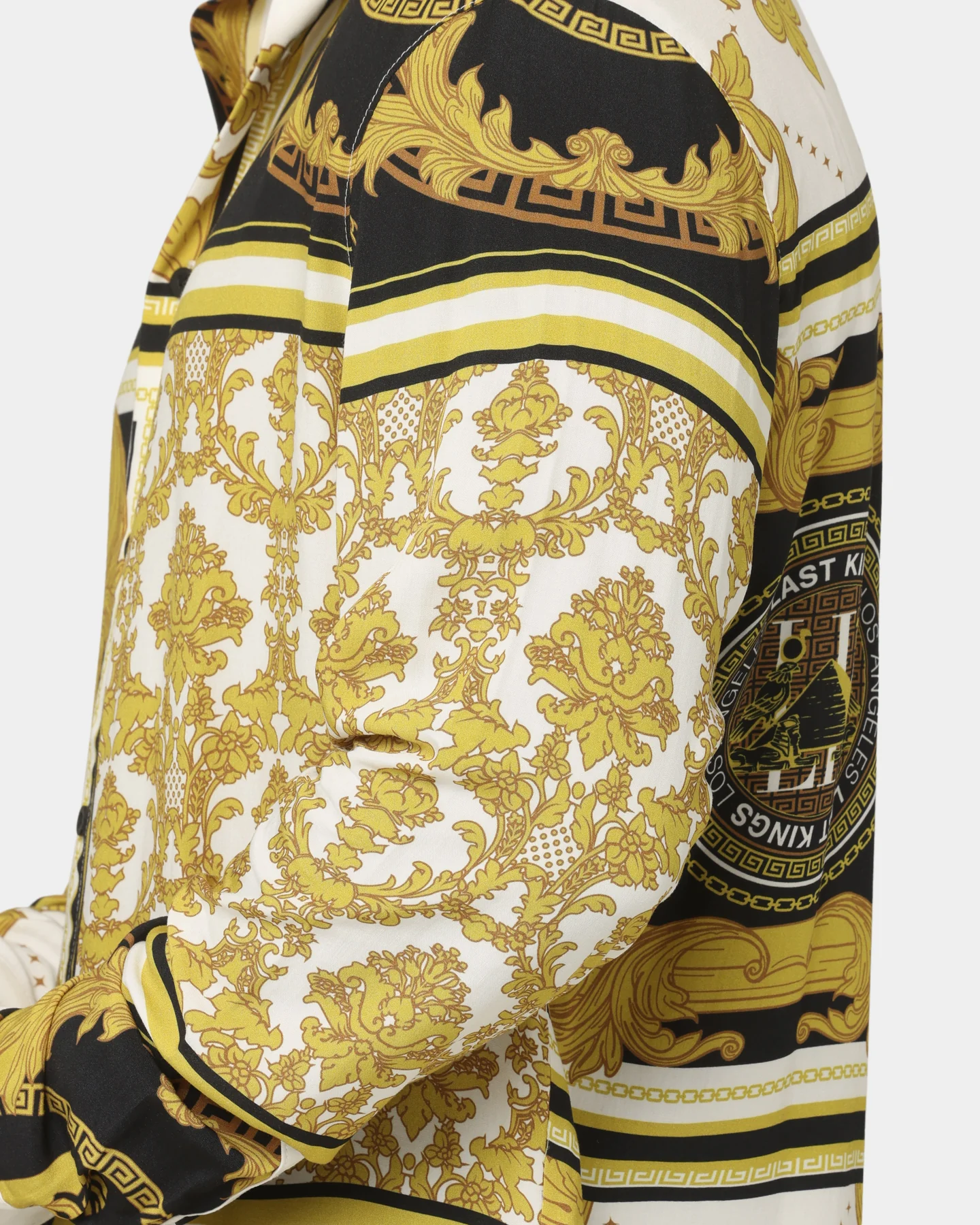 Last Kings Baroque Long Sleeve Shirt Black/White/Gold - Image 7