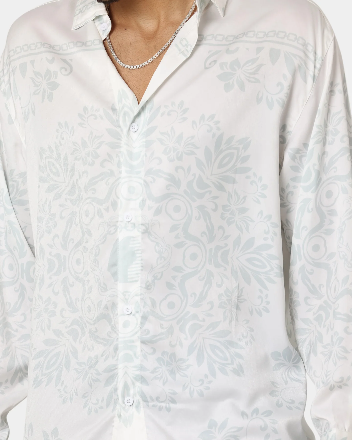 Last Kings Floridian Long Sleeve Button Up White - Image 8