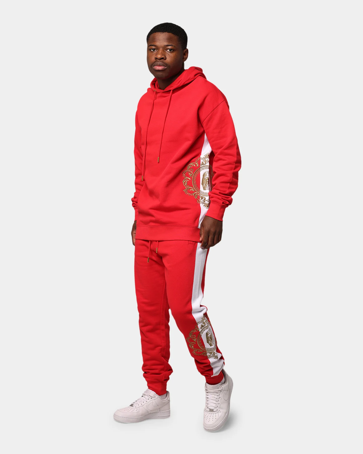 Last Kings Lavish Stripe Sweatpants Red - Image 2
