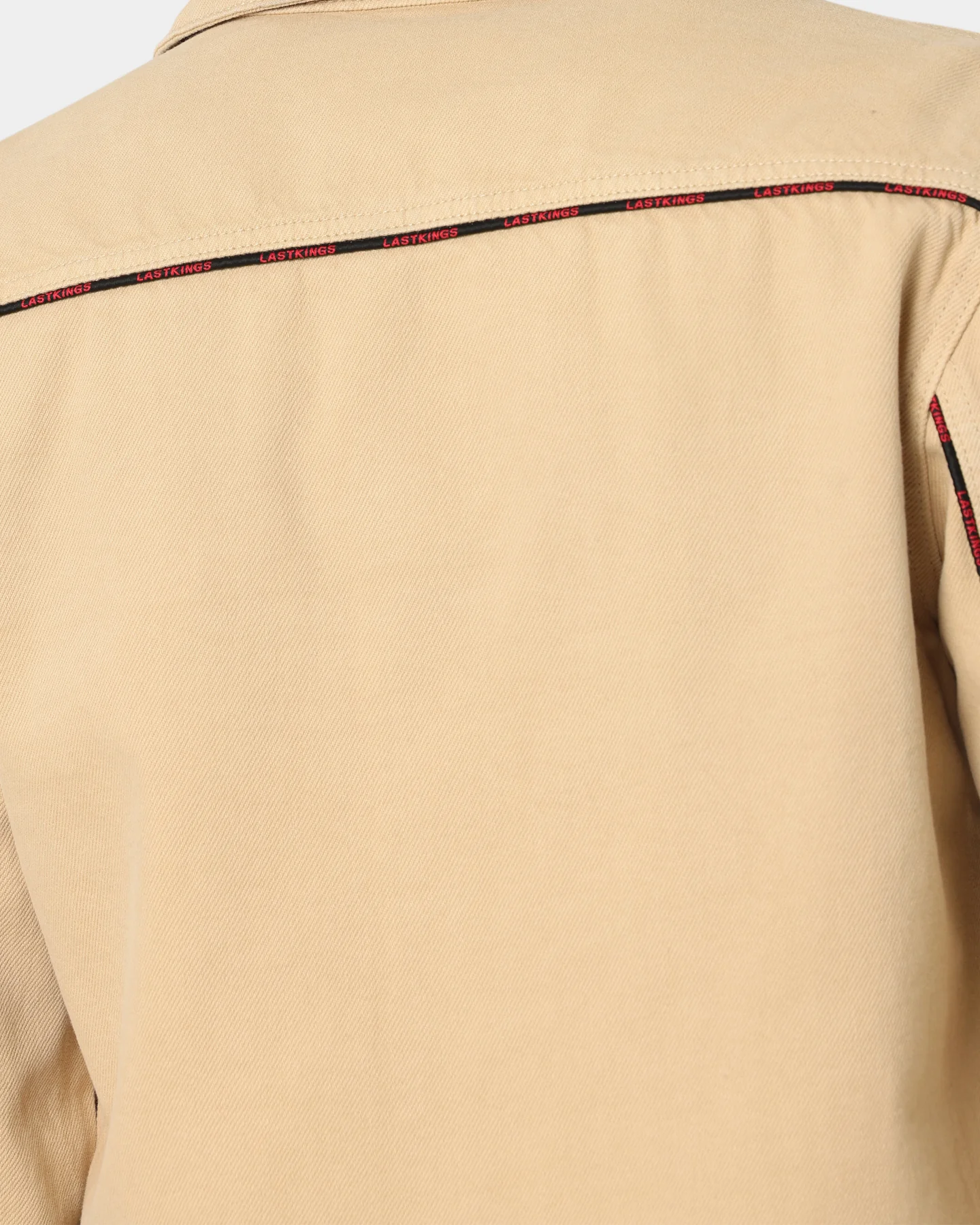 Last Kings Piping Denim Jacket Denim/Khaki - Image 6