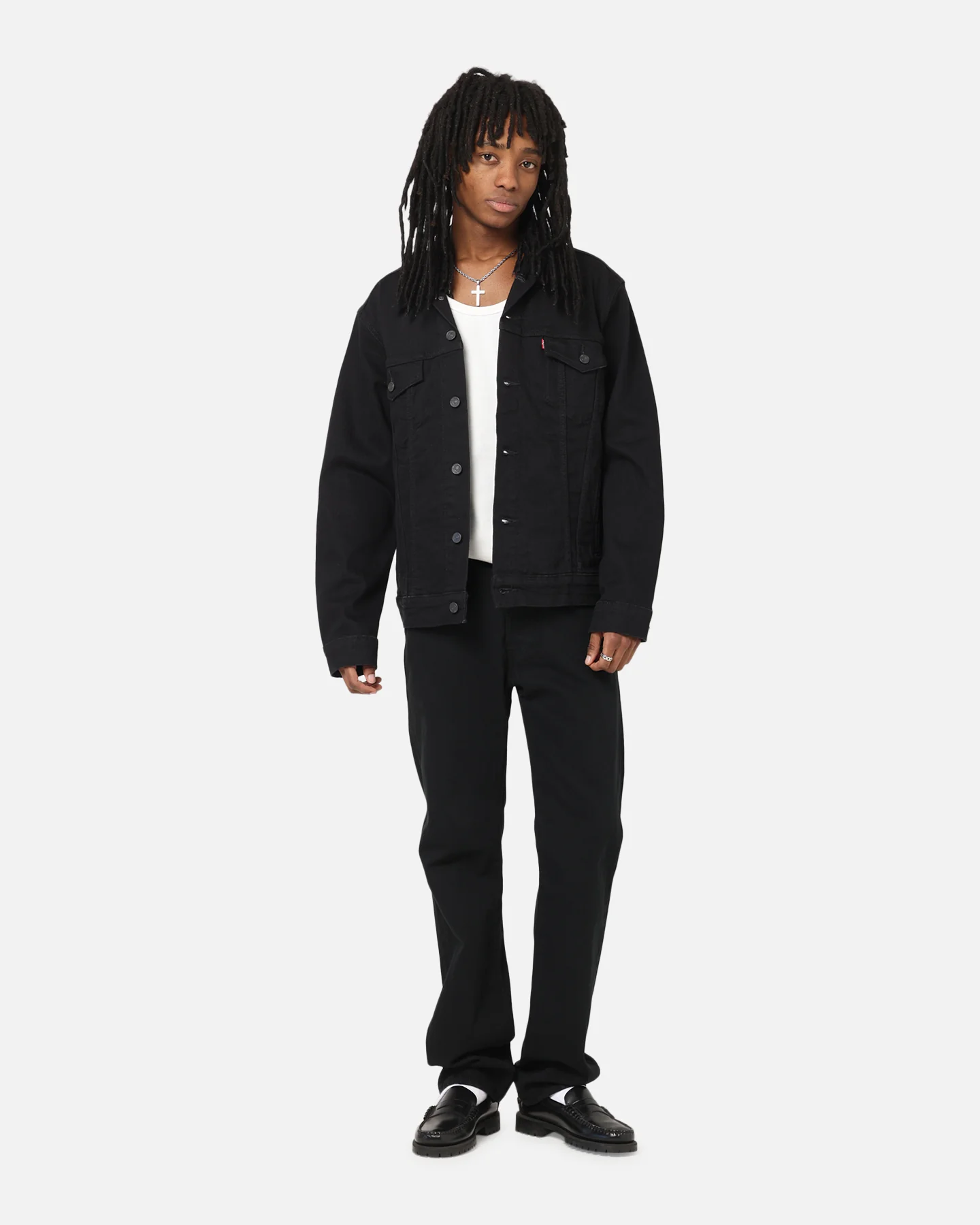 Levi Strauss And Co Denim Trucker Jacket Black - Image 2