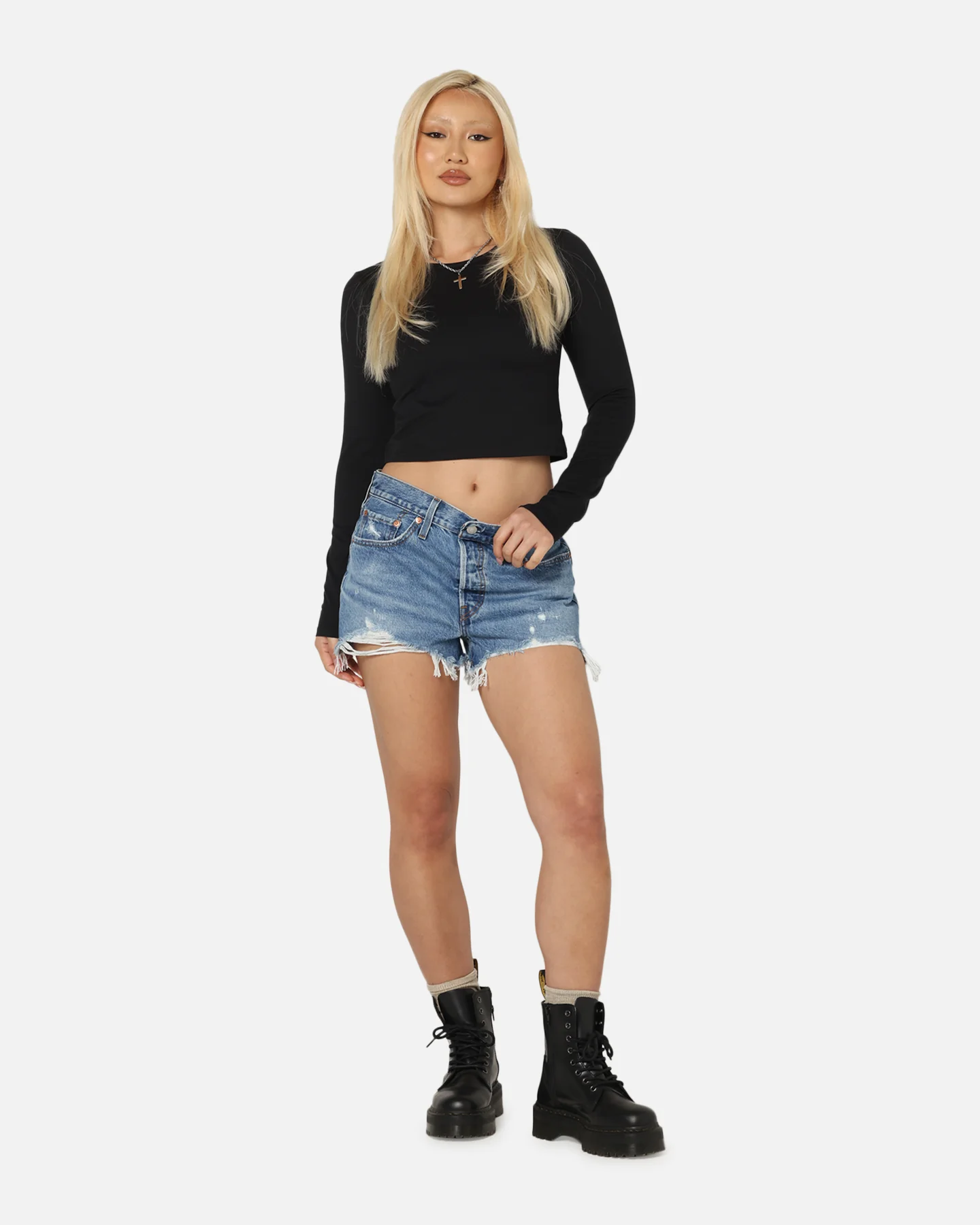 Levi Strauss And Co Women's 501® Original Denim Shorts Blue - Image 2