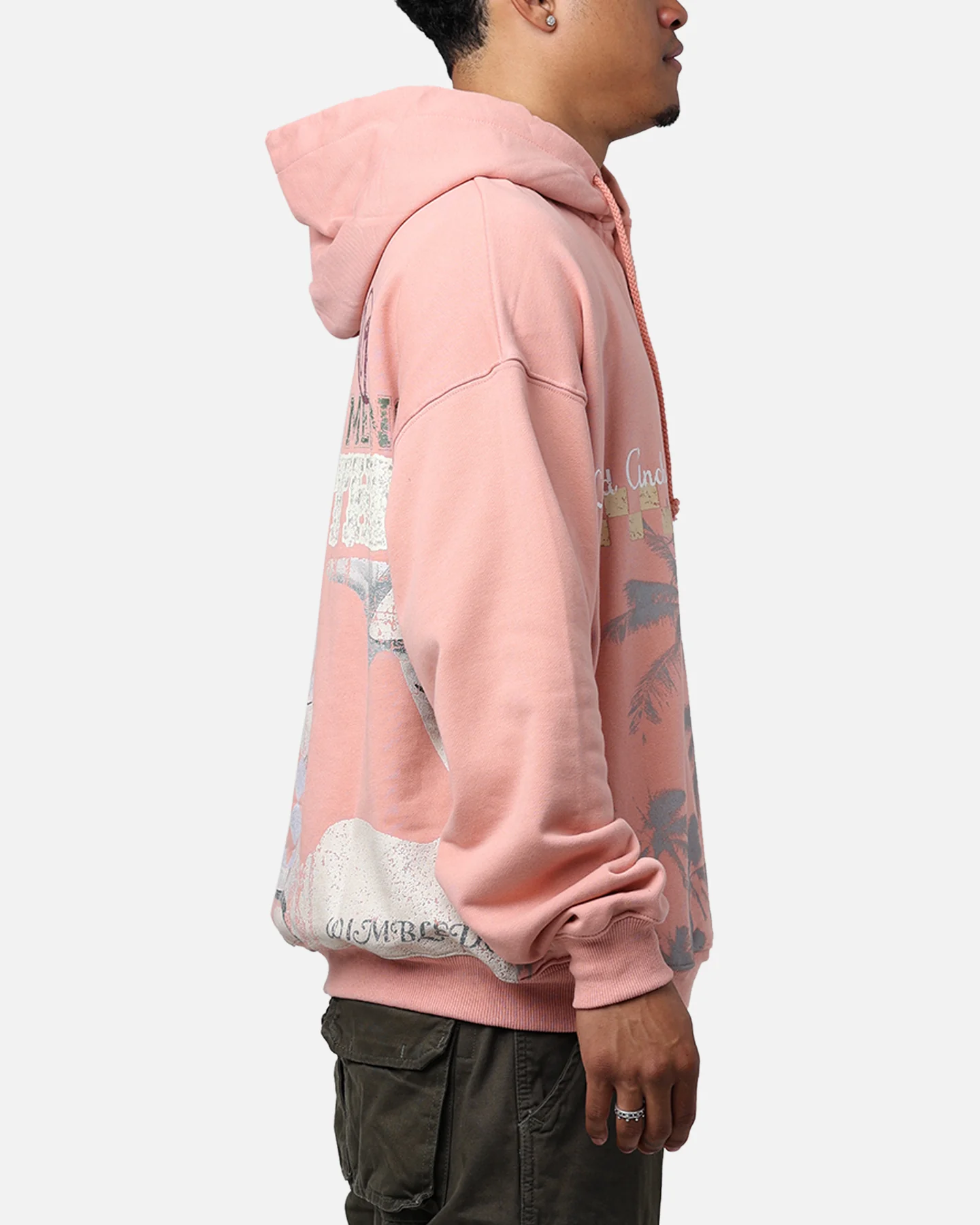 Lifted Anchors "Wimbledon" Henley Hoodie Dust Rose - Image 4