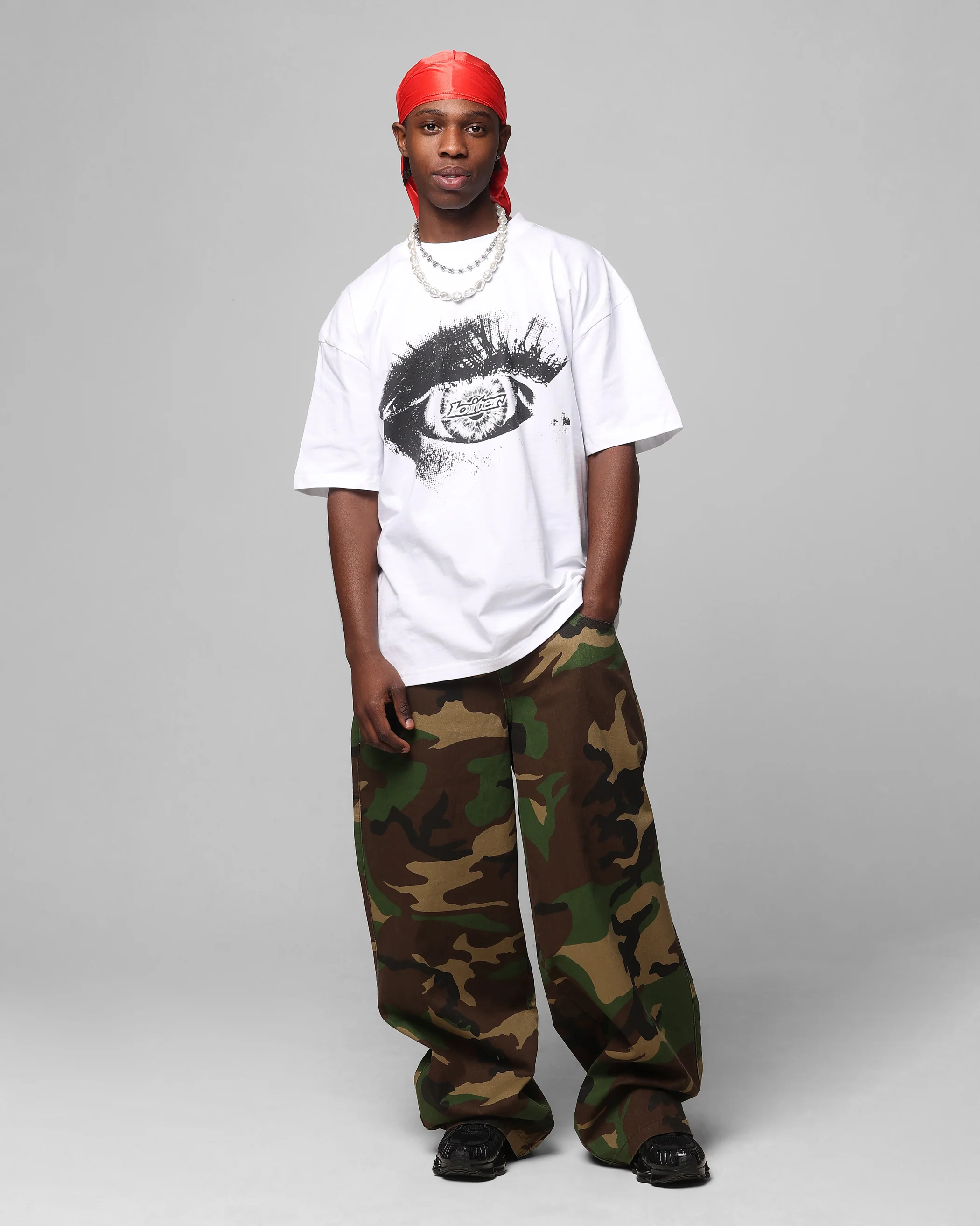 Loiter All Seeing Eye T-Shirt White - Image 4