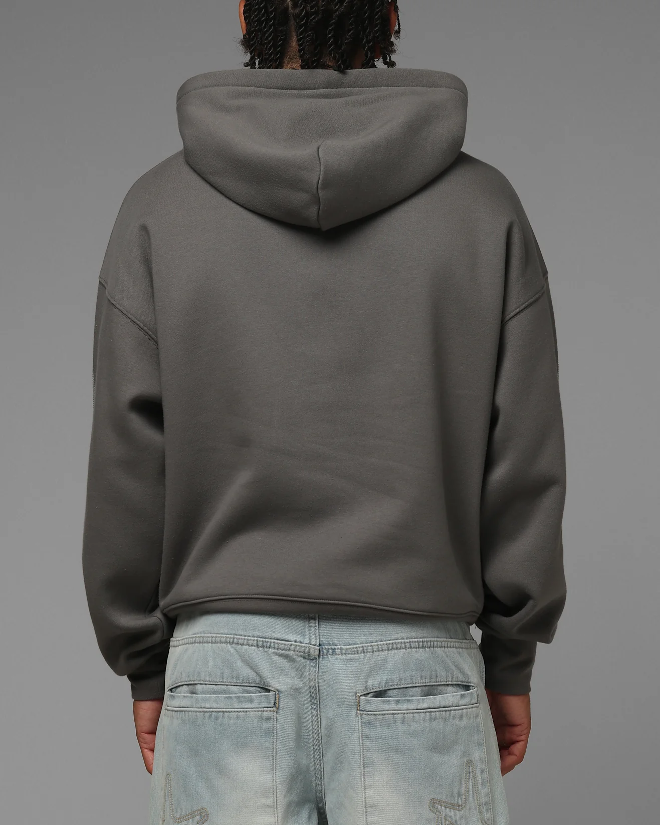 Loiter Atlantic Rhinestone Hoodie Charcoal - Image 3