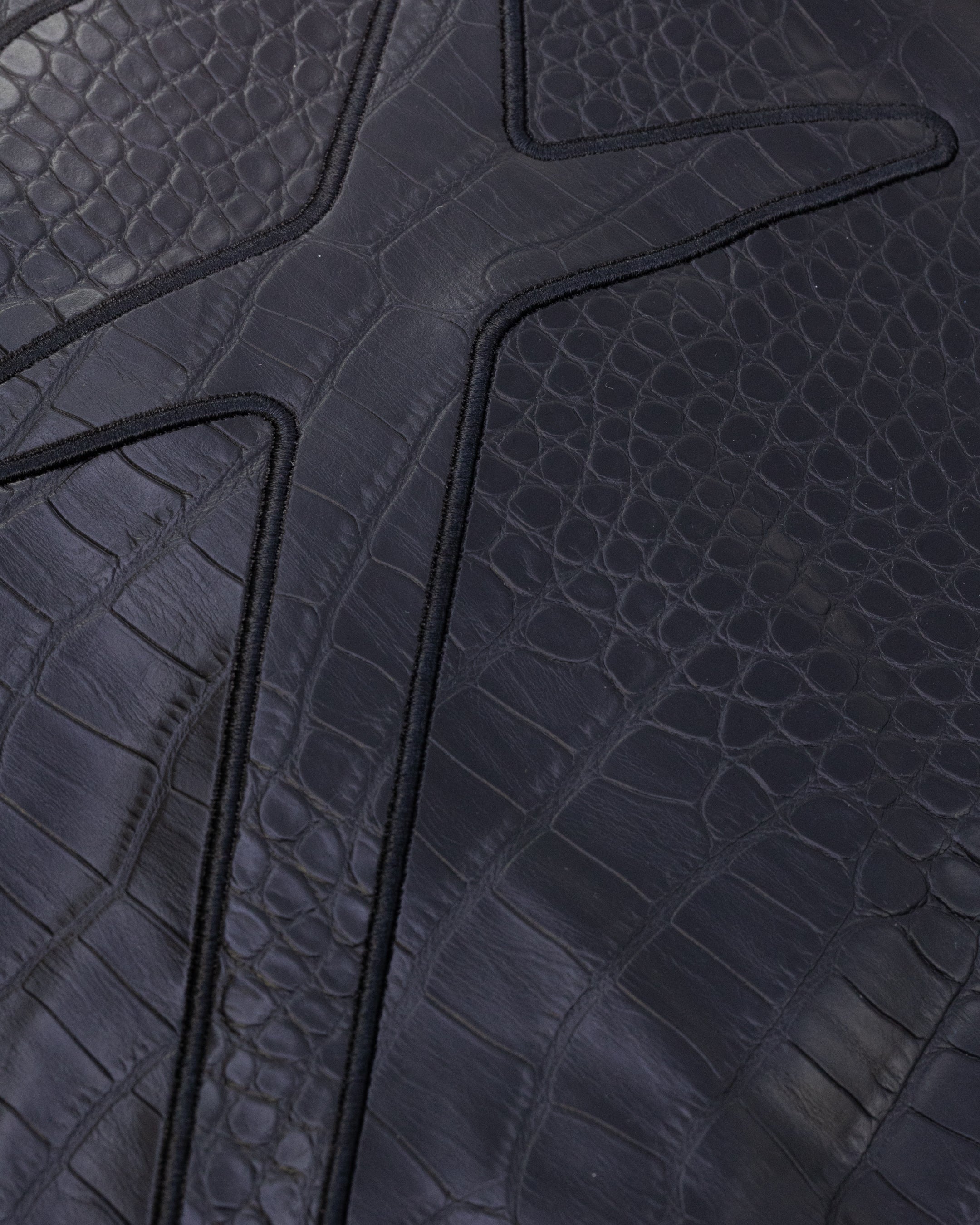 Loiter Atmosphere PU Leather Bomber Jacket Black - Image 2