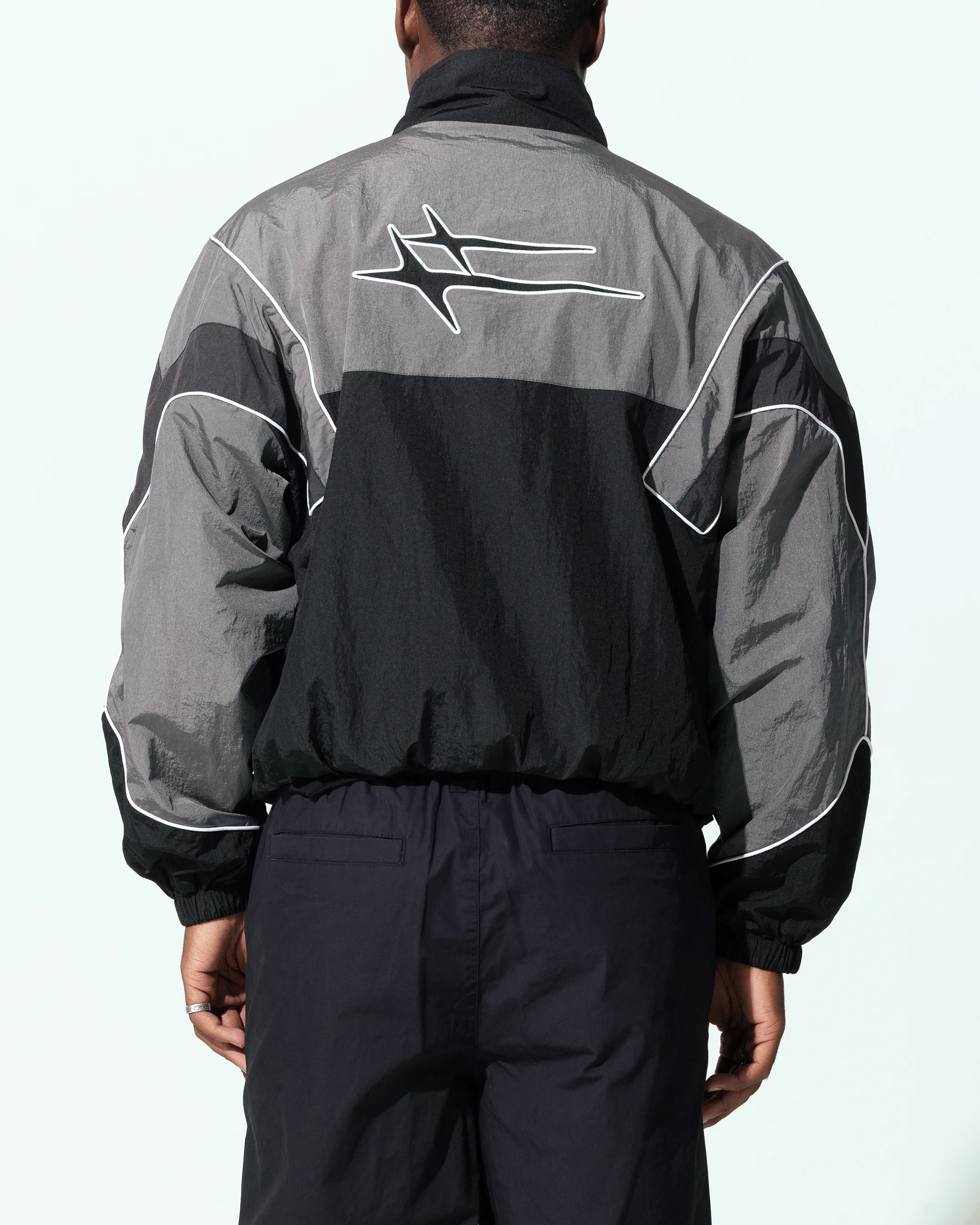 Loiter Axel Track Jacket Black/Grey - Image 2