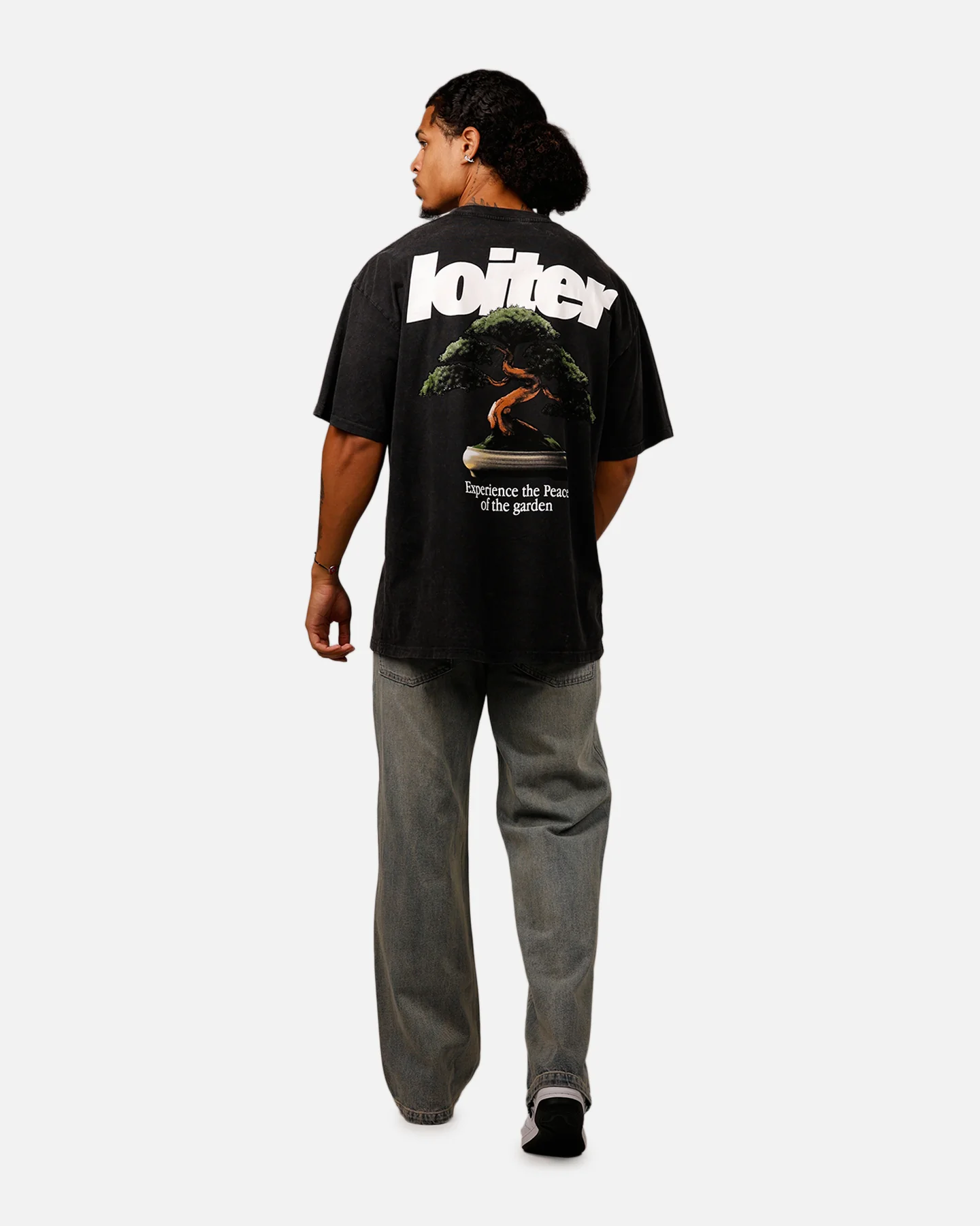 Loiter Bonsai T-Shirt Black Acidwash - Image 6