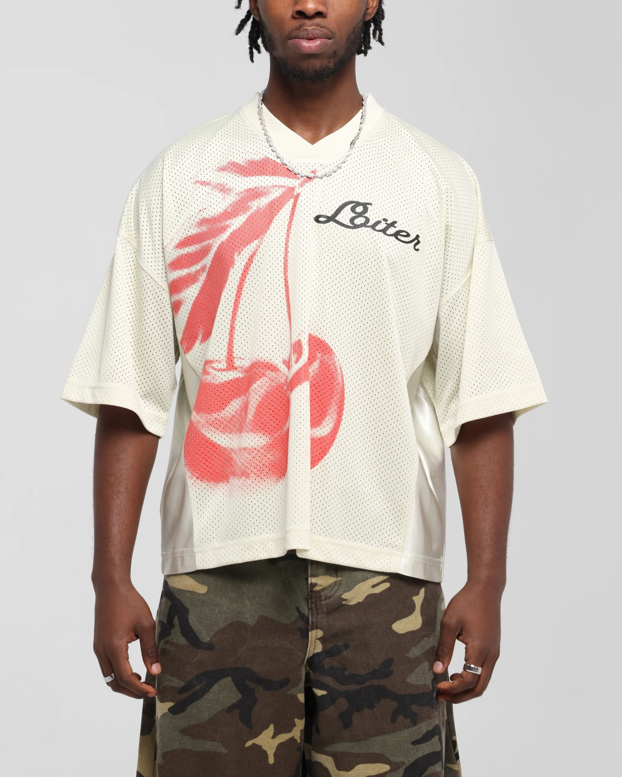 Loiter Cherry Jersey Off White/Red