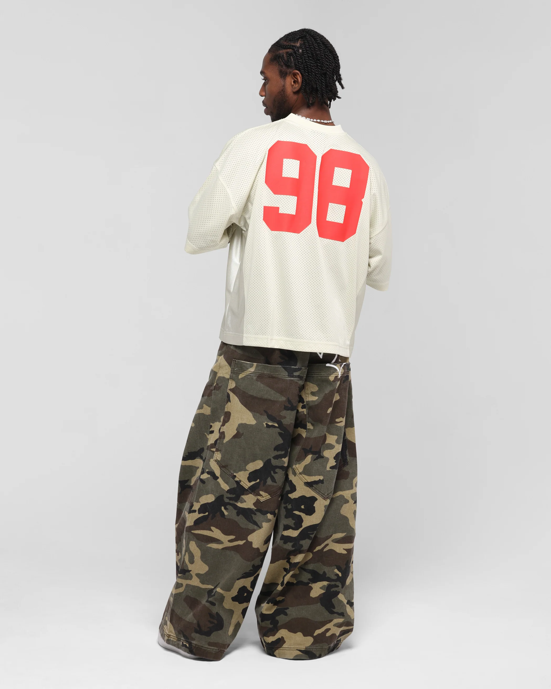 Loiter Cherry Jersey Off White/Red - Image 4