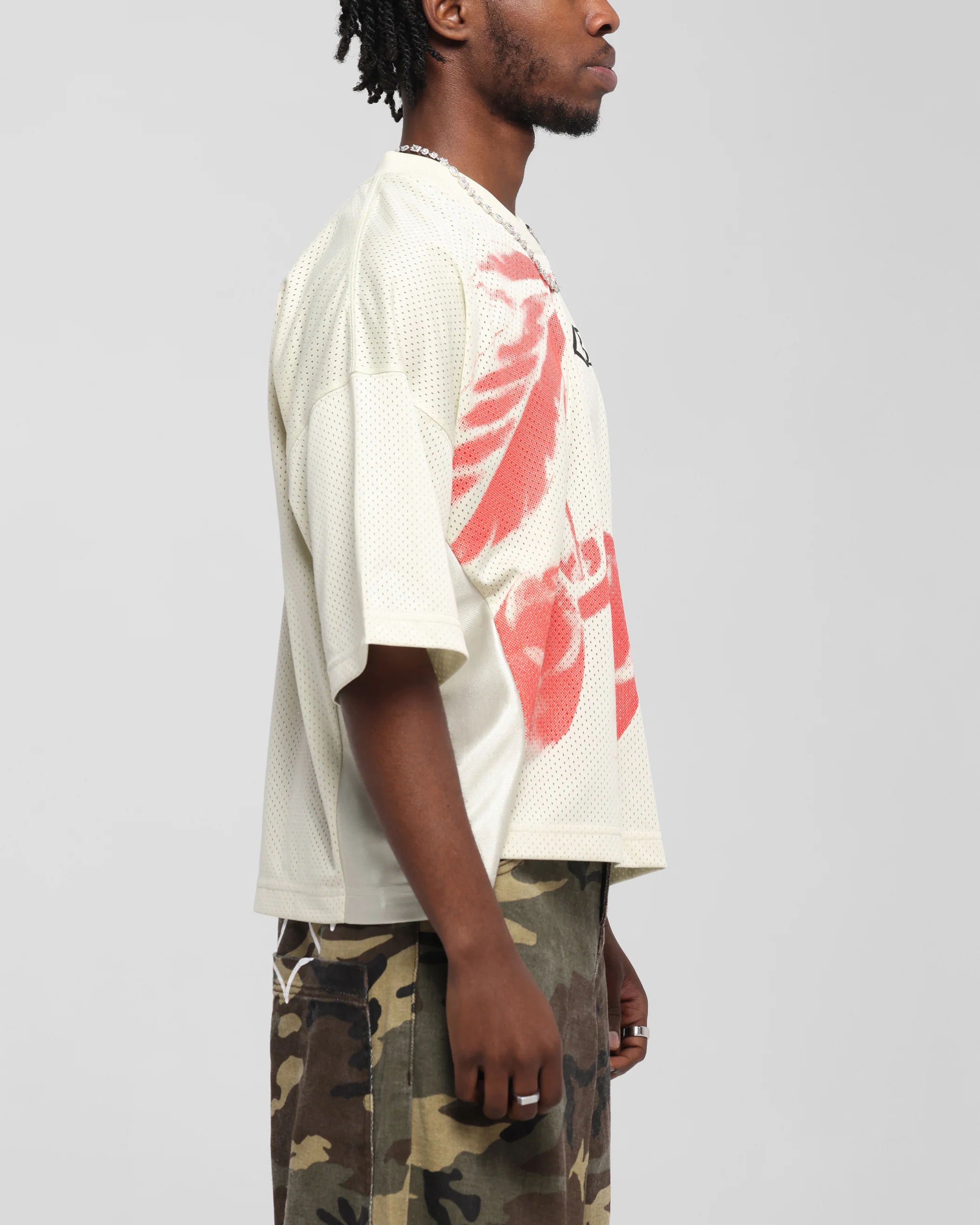 Loiter Cherry Jersey Off White/Red - Image 5