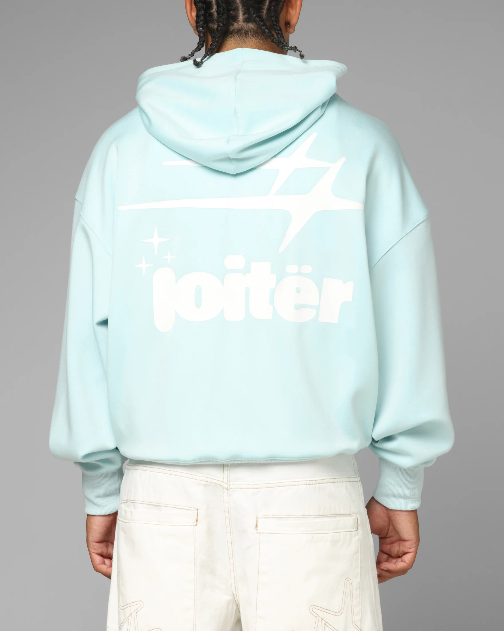 Loiter Cloud 9 Zip Hoodie Light Blue - Image 2