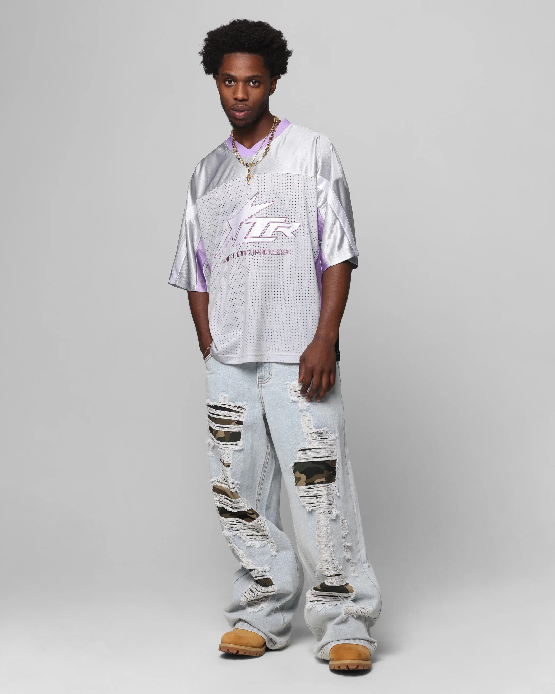 Loiter Collateral Distressed Jeans Denim Camo - Image 2