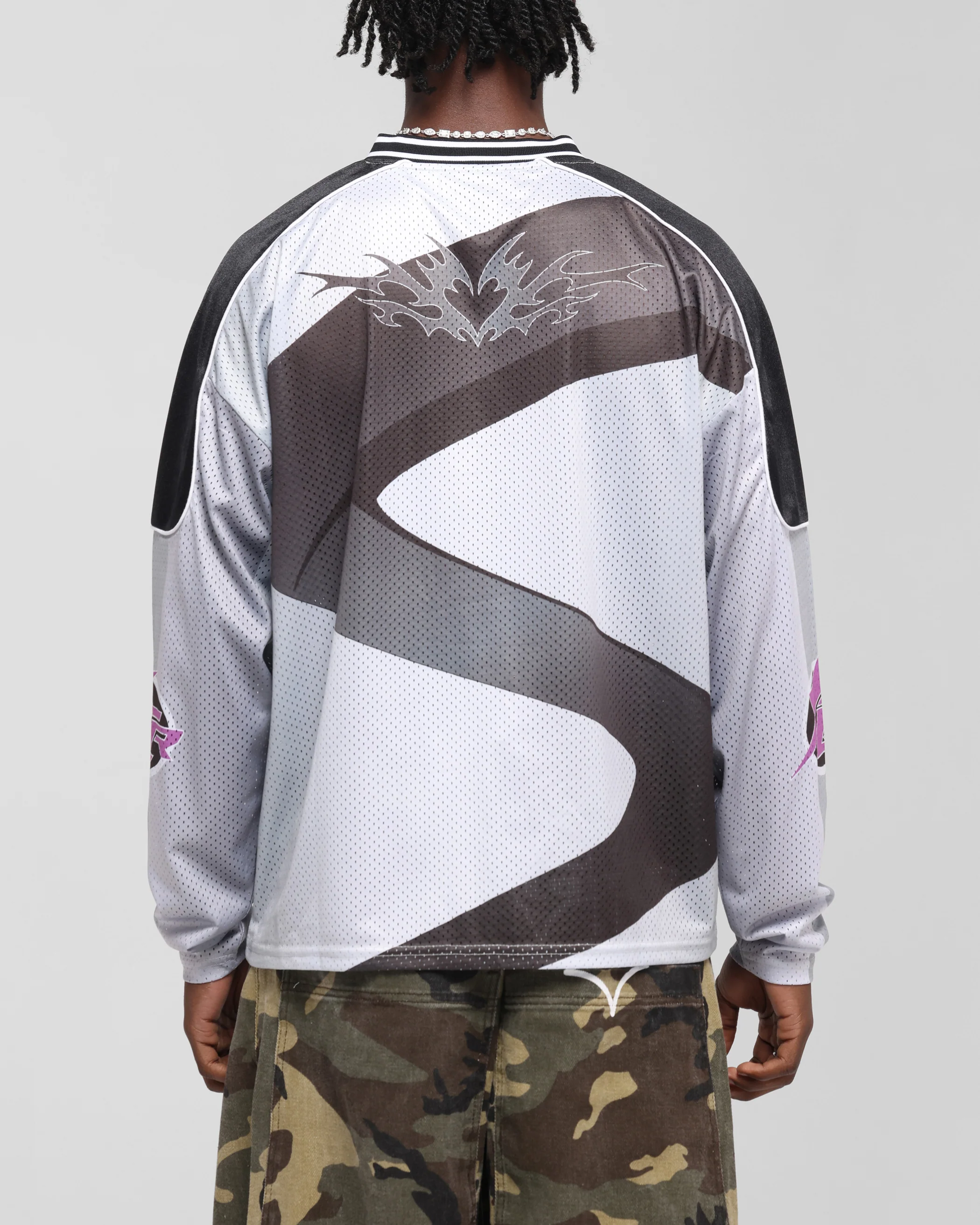Loiter Cyber Hockey Jersey Grey/Black - Image 2
