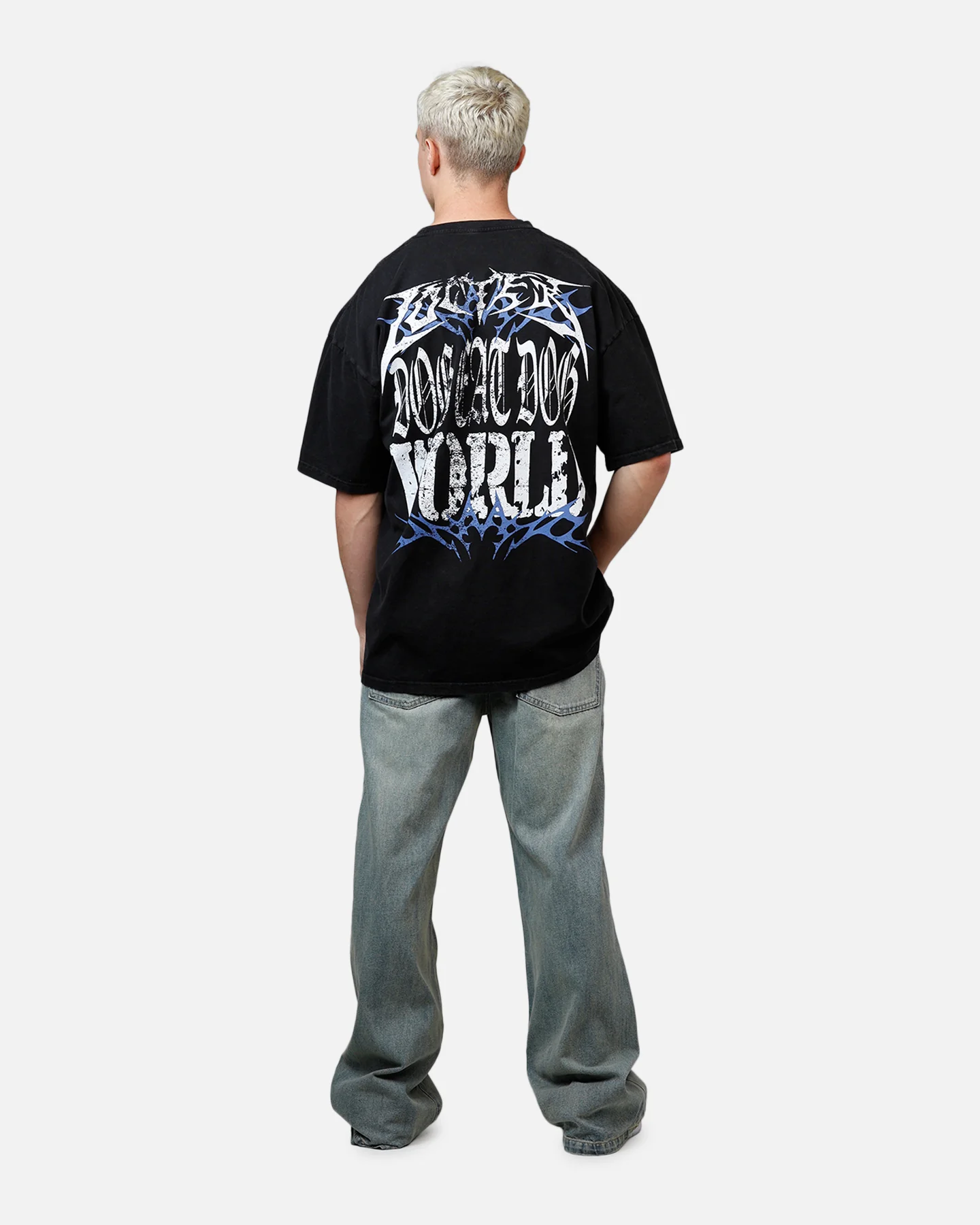 Loiter Dog Eat Dog Vintage T-Shirt Black Acidwash - Image 6