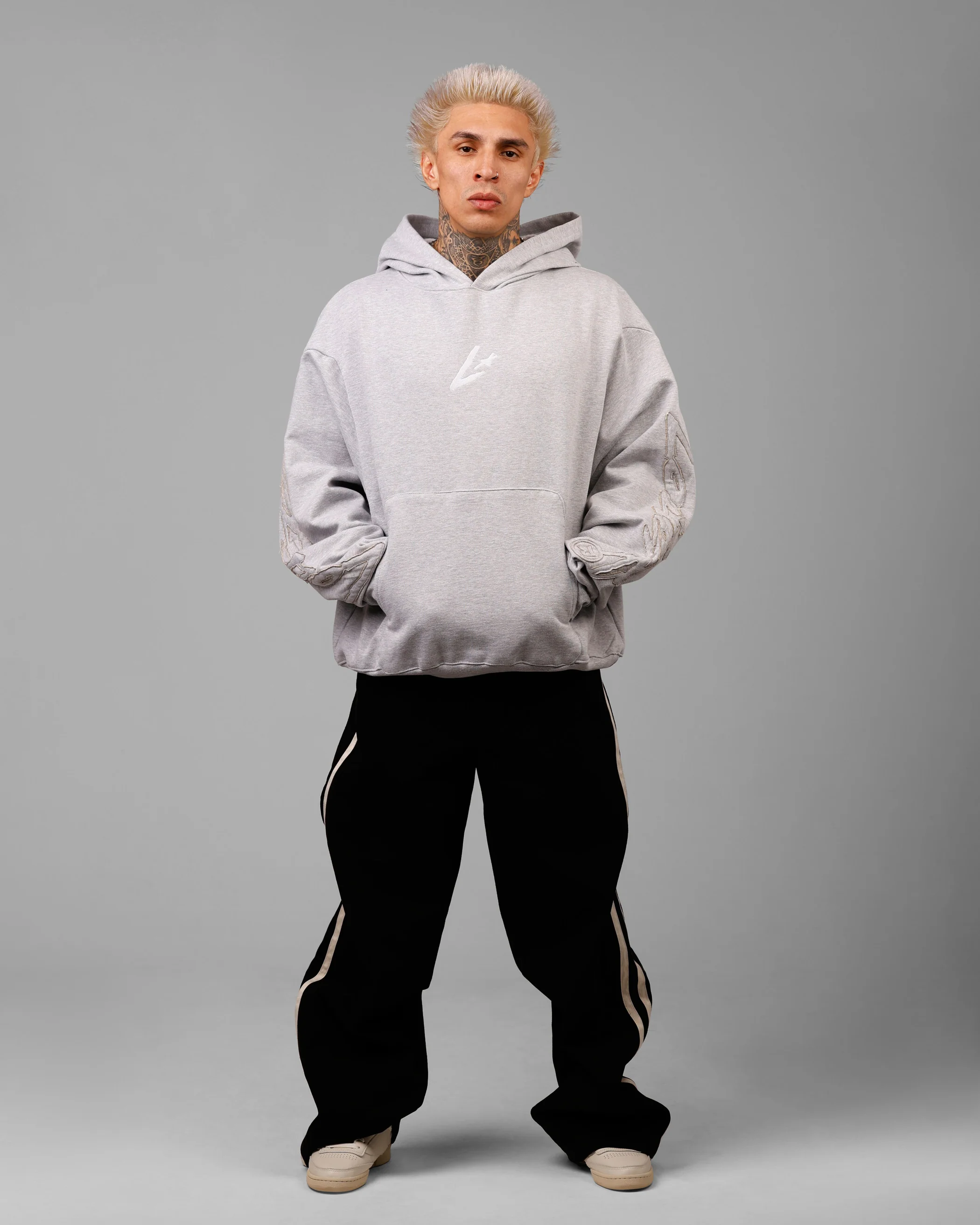 Loiter Dune Hoodie Grey Marle - Image 4